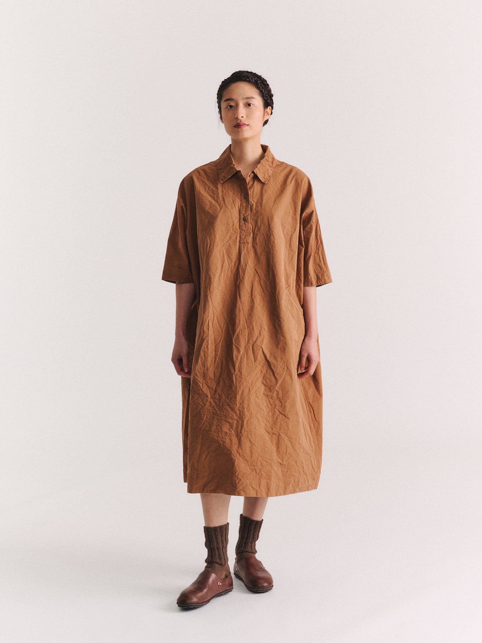 TATIANA DRESS - TOUGH COT - CINNAMON