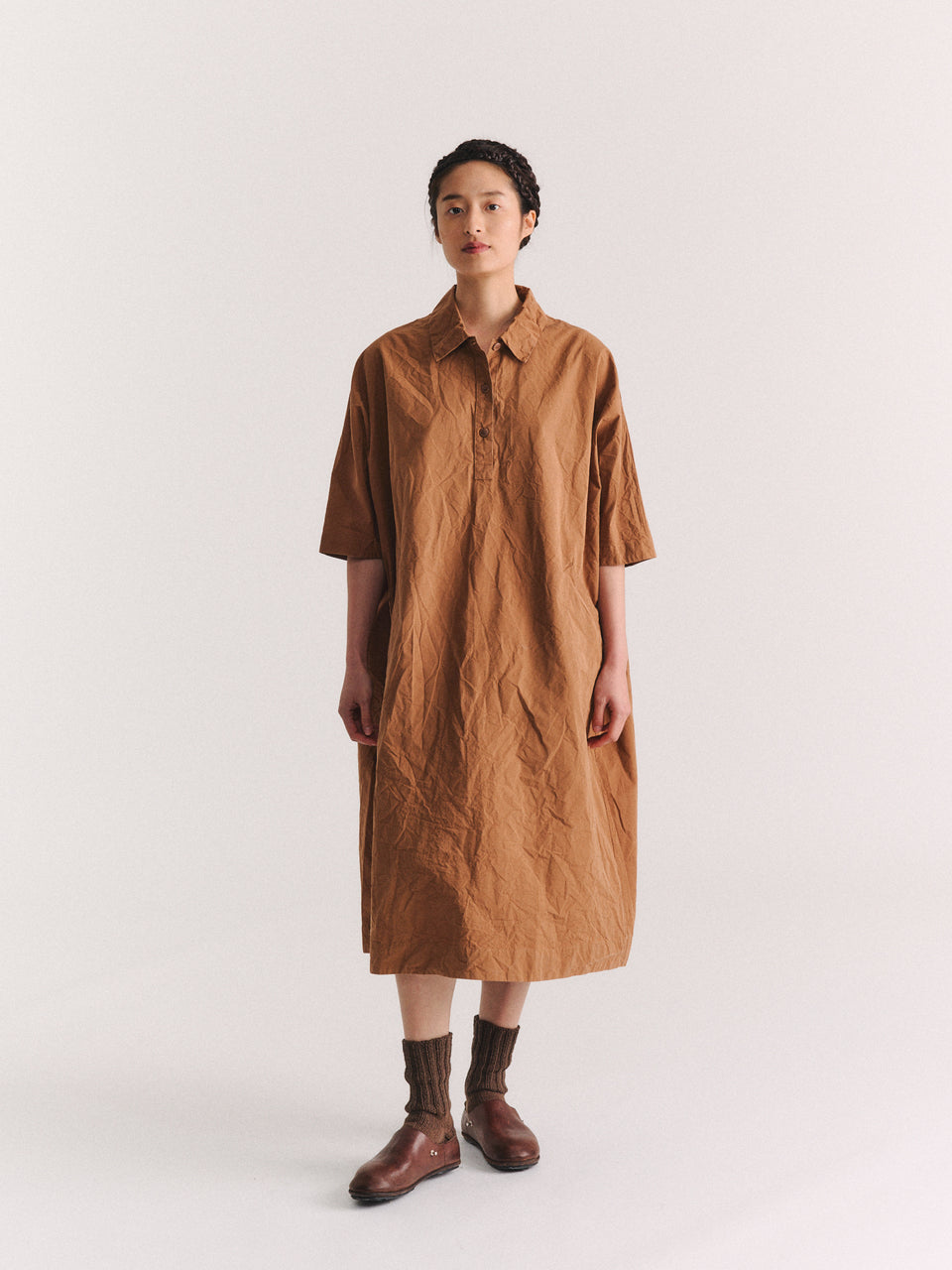 TATIANA DRESS - TOUGH COT - CINNAMON