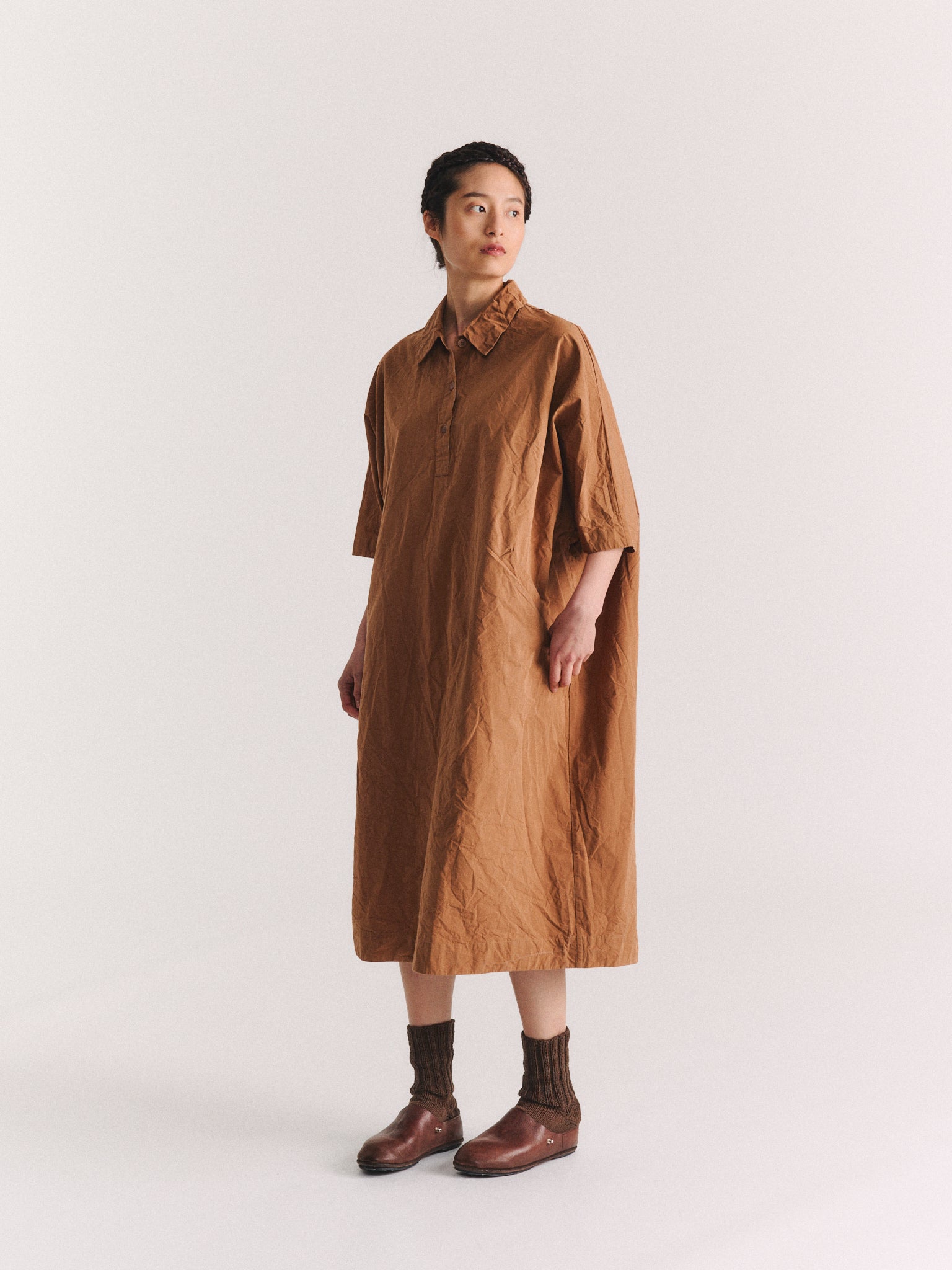 TATIANA DRESS - TOUGH COT - CINNAMON