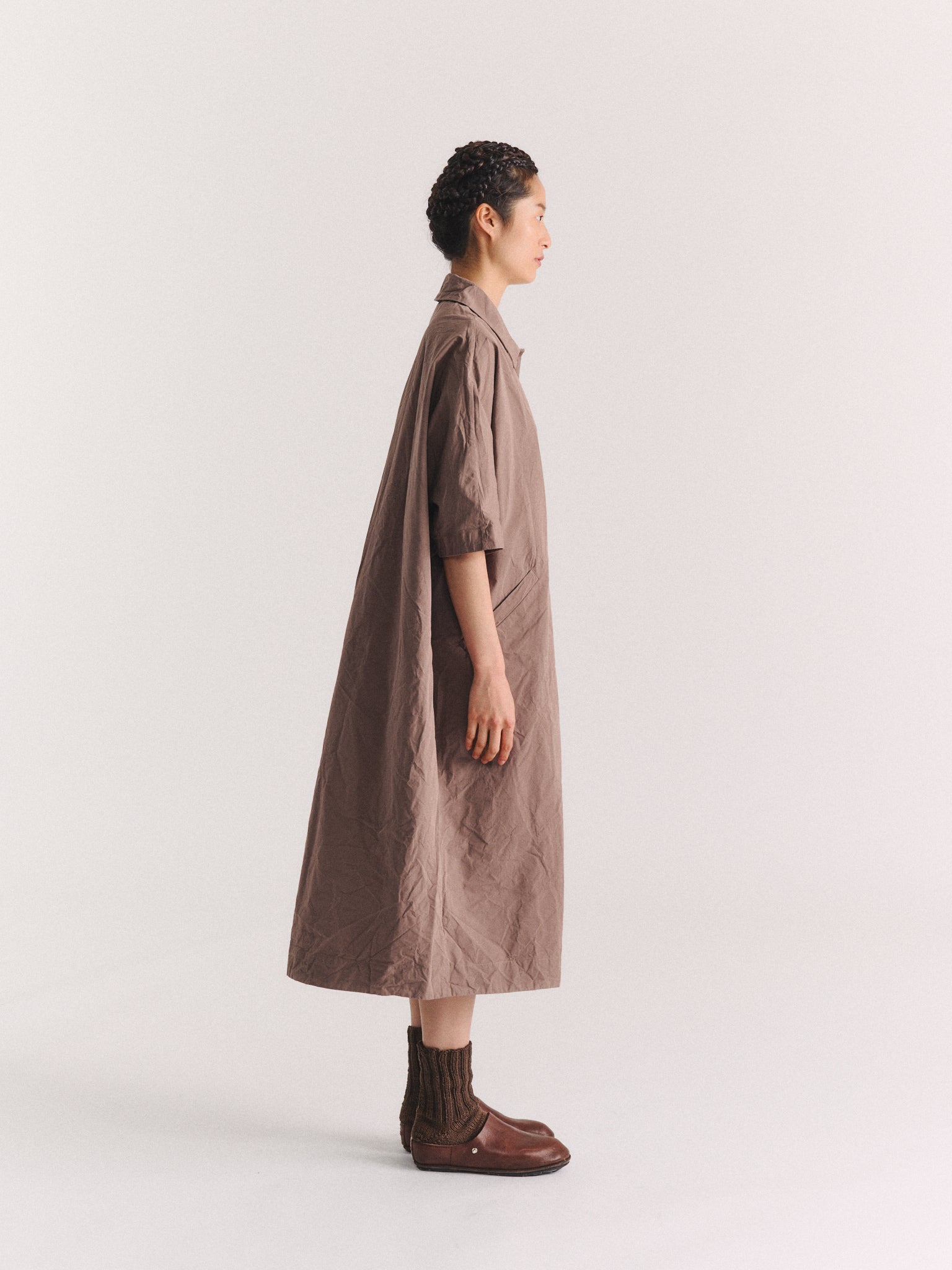 TATIANA DRESS - TOUGH COT - TABAC
