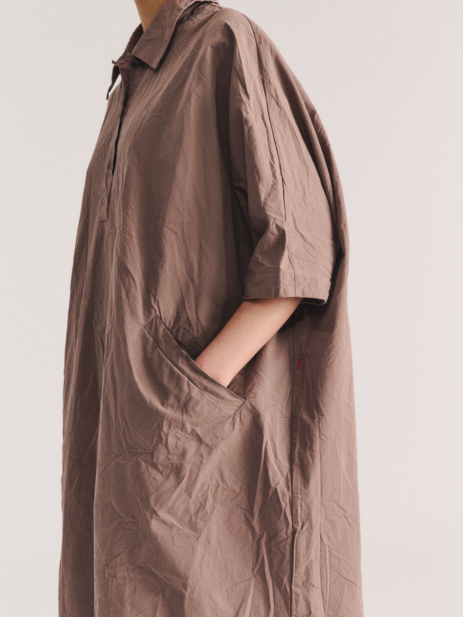 TATIANA DRESS - TOUGH COT - TABAC