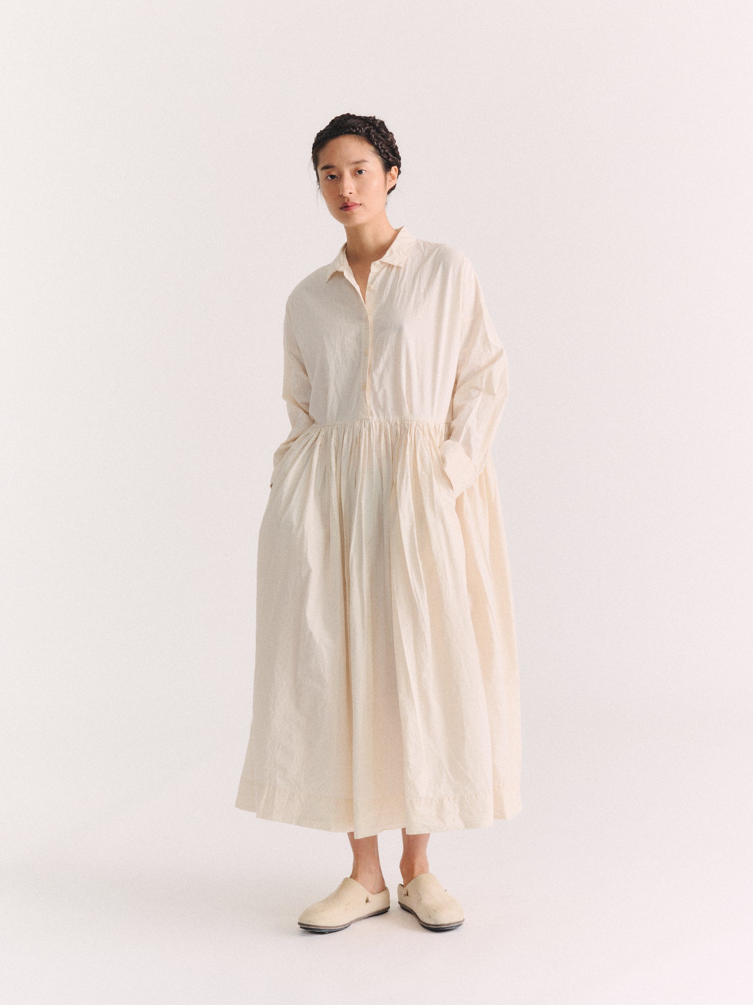 STEPHANIE DRESS - H COT - NATURAL