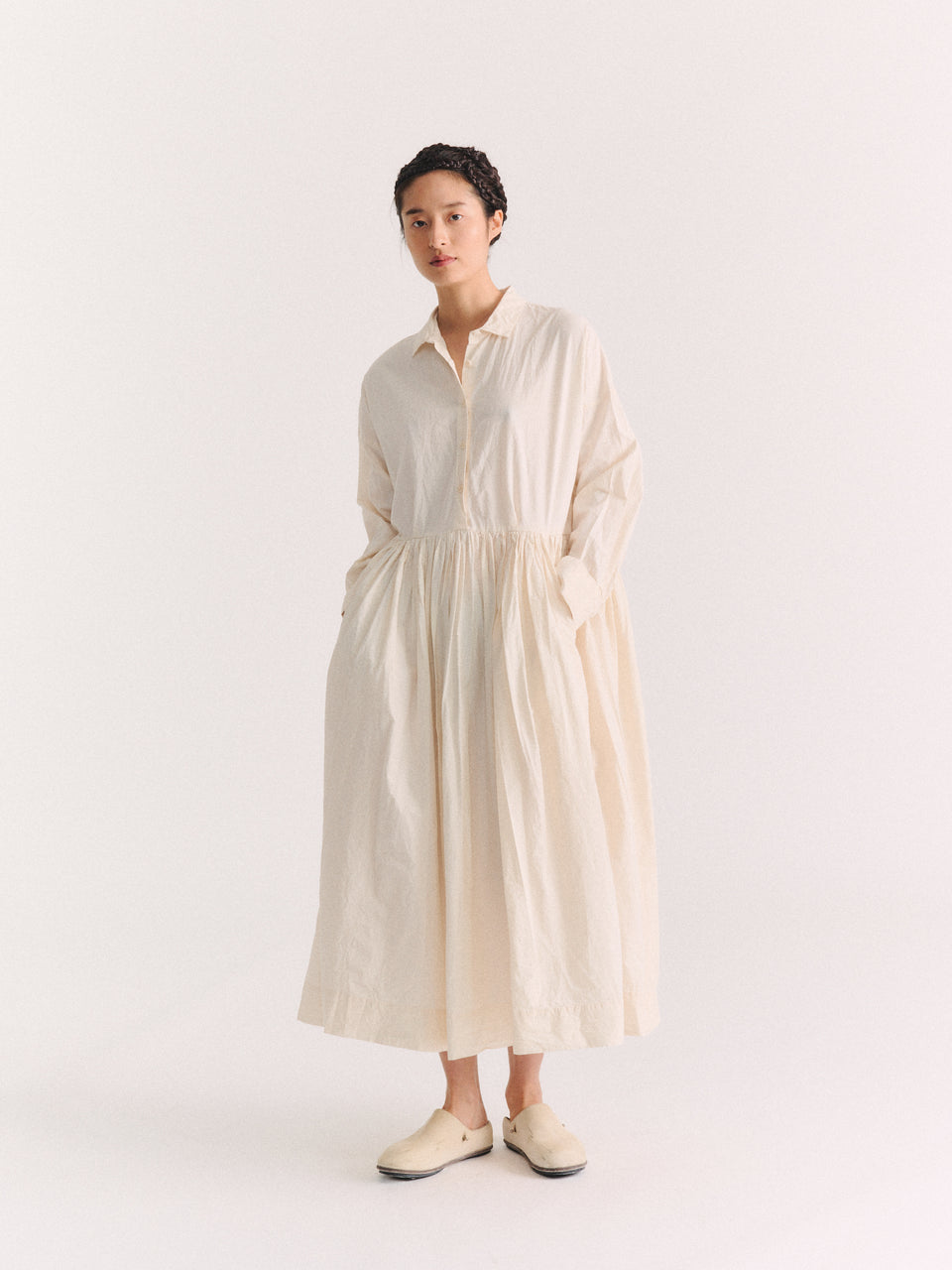 STEPHANIE DRESS - H COT - NATURAL