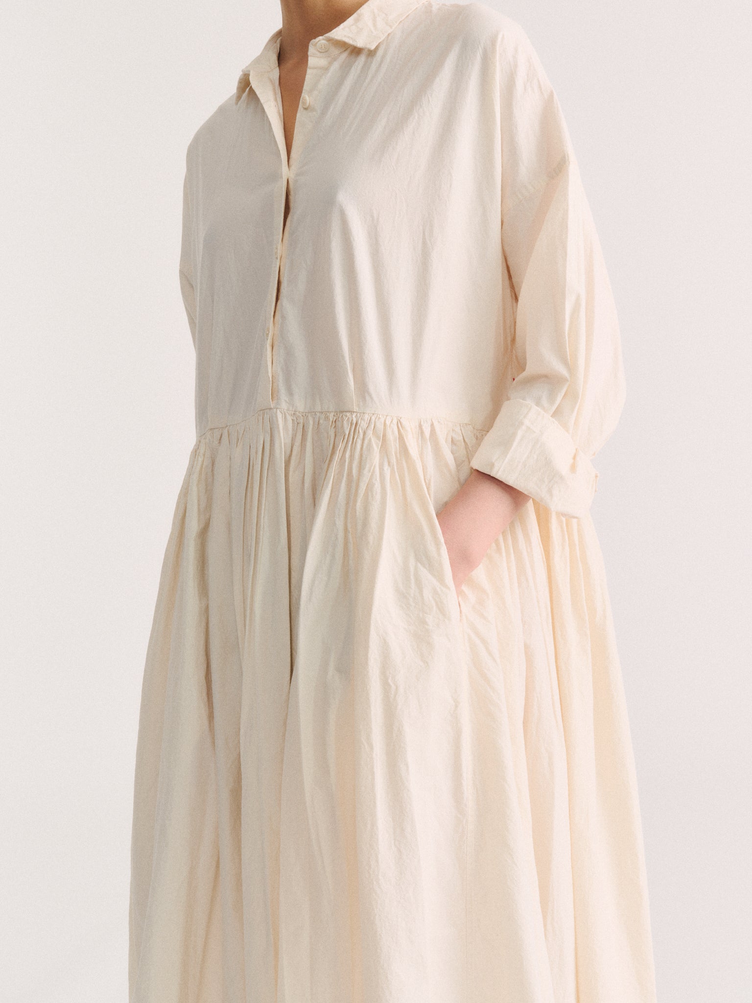 STEPHANIE DRESS - H COT - NATURAL