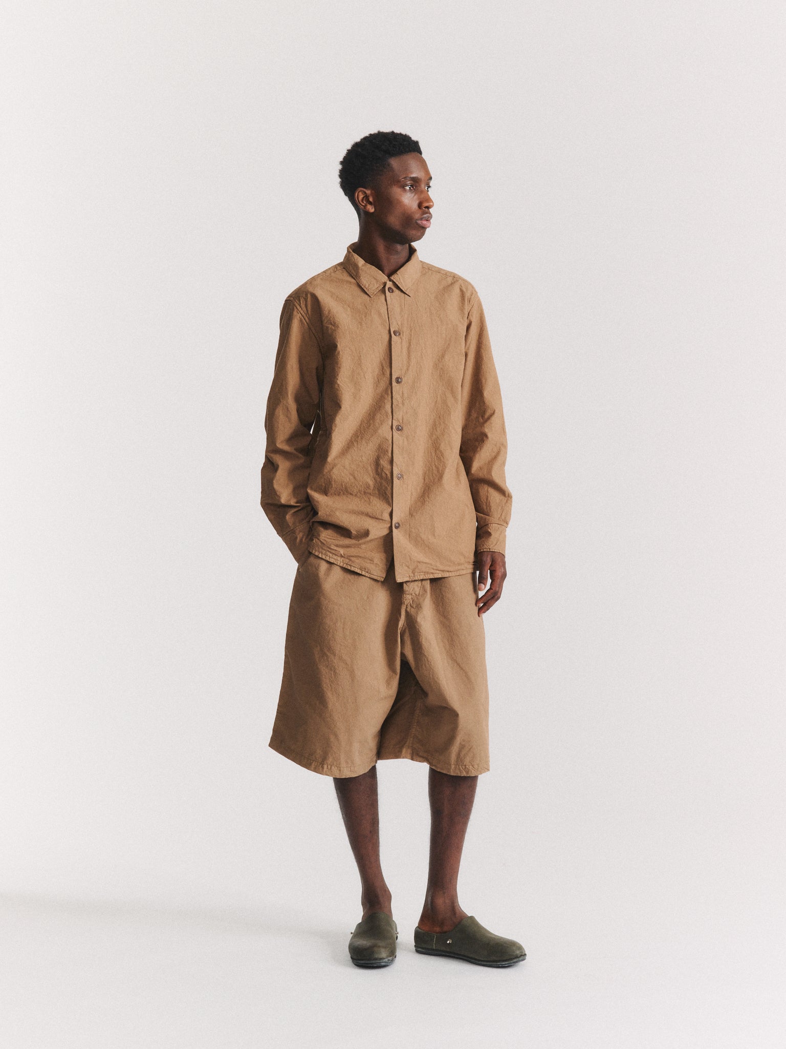 CHEMISE MILI RACCOURCIE - LCOT - LATTE