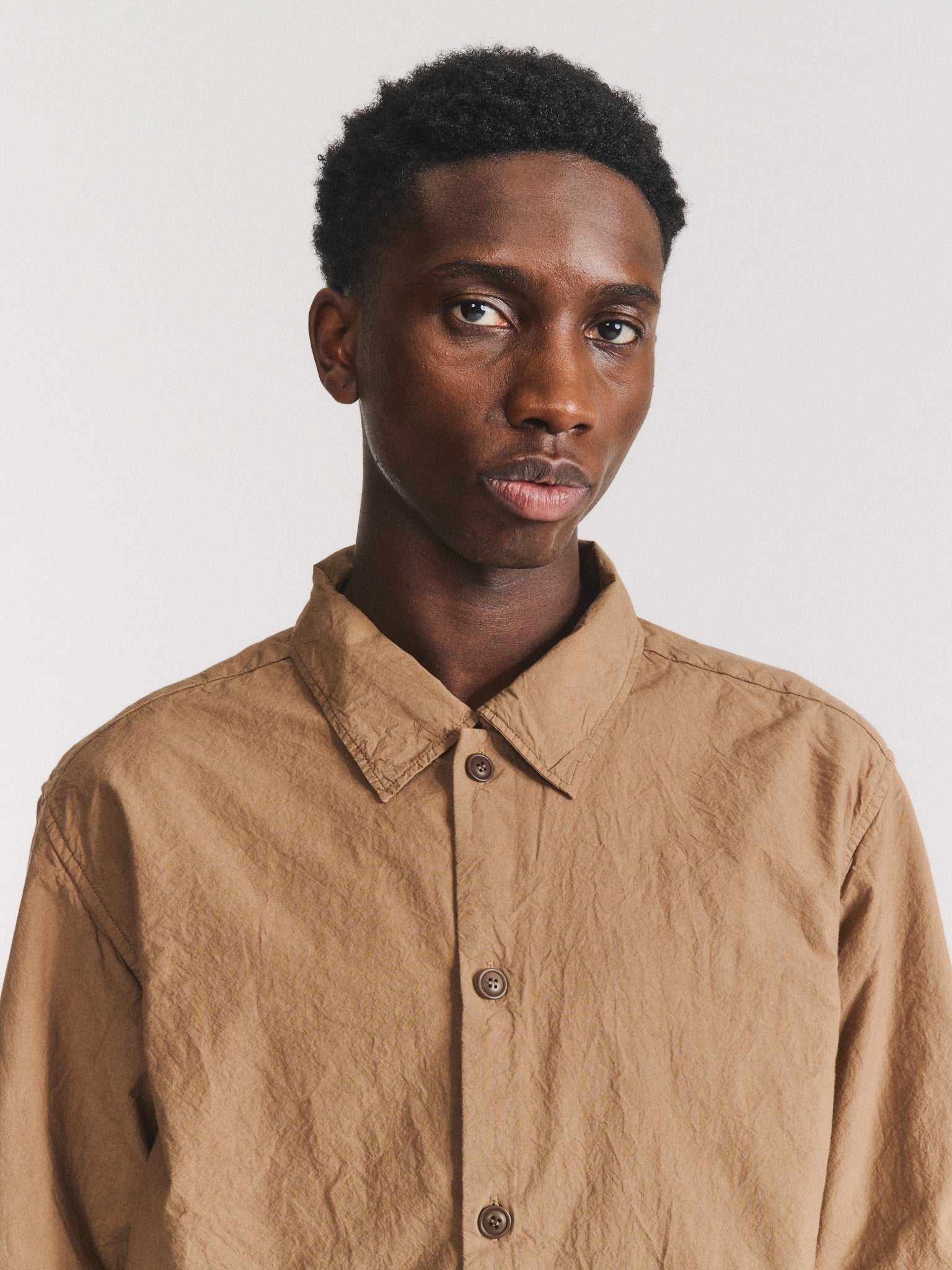 CHEMISE MILI RACCOURCIE - LCOT - LATTE