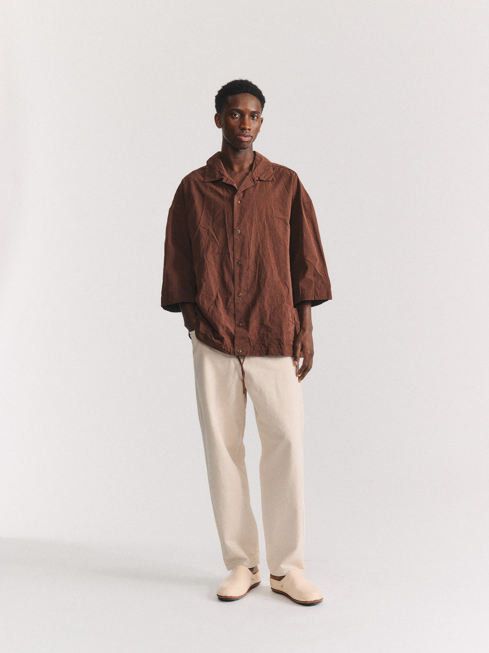 MILI VOLUME SHIRT - PAPER COT - BROWN