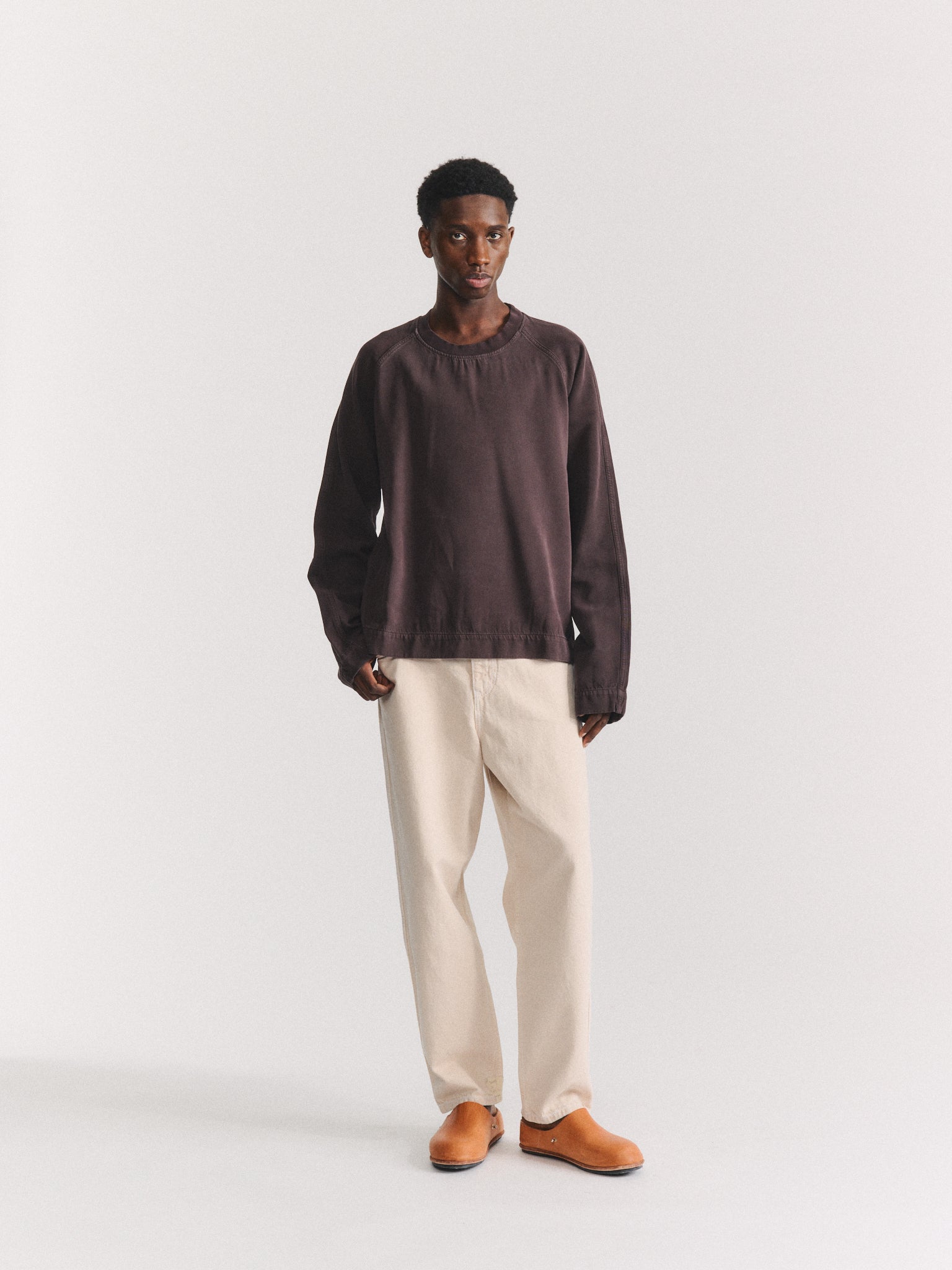 SWEATSHIRT WORKWEAR - CLEANY - MARRON