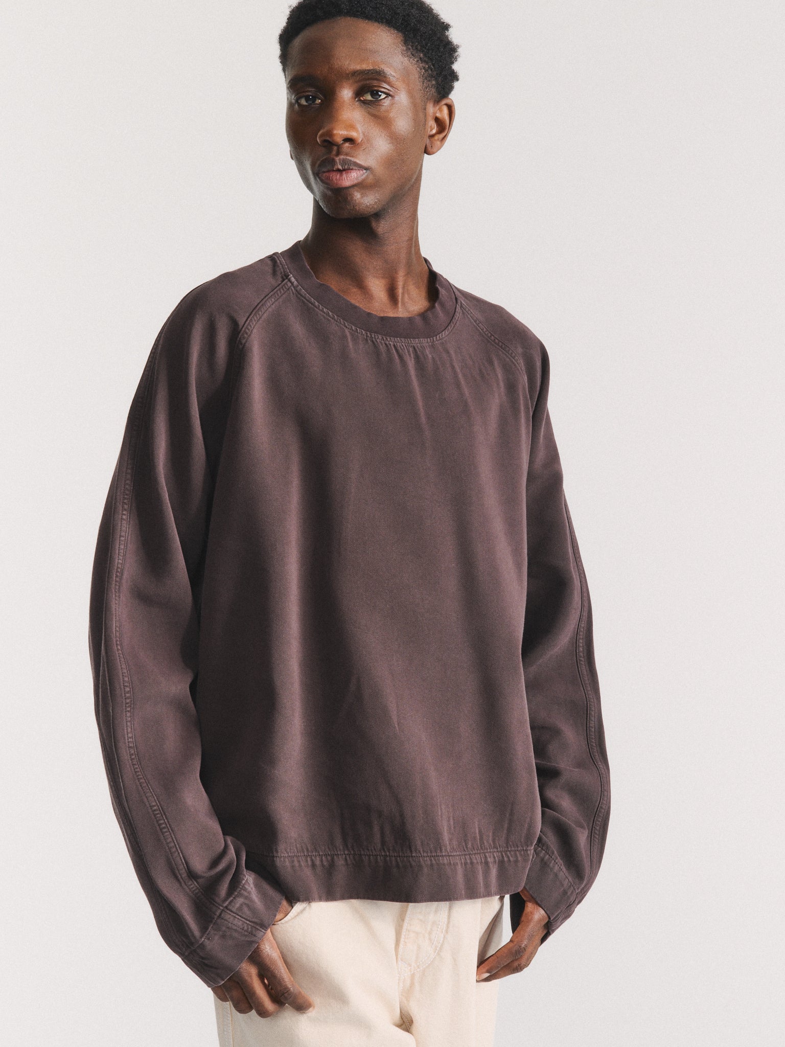 SWEATSHIRT WORKWEAR - CLEANY - MARRON