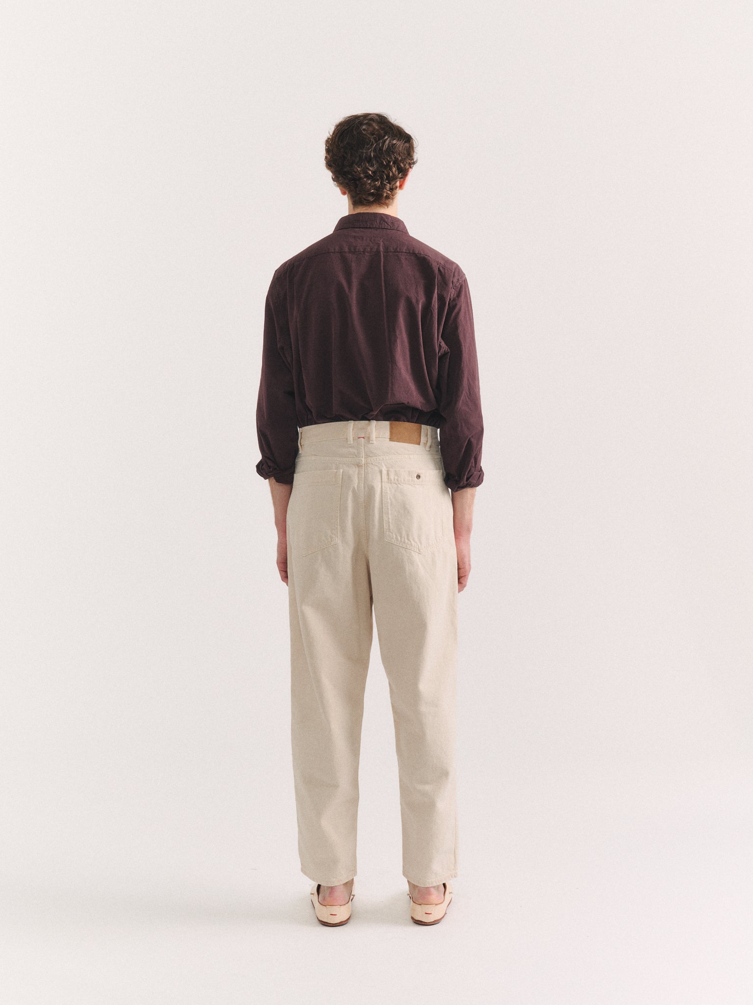 PANTALON EN DENIM LEO - DENIM - IVOIRE