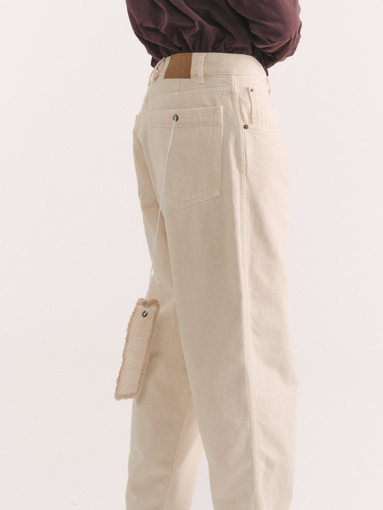 PANTALON EN DENIM LEO - DENIM - IVOIRE