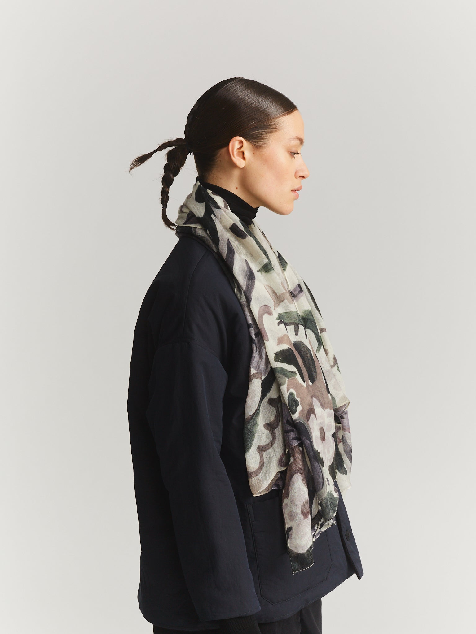 CASH SQUARE SCARF - CASHBLOTCH - GREY