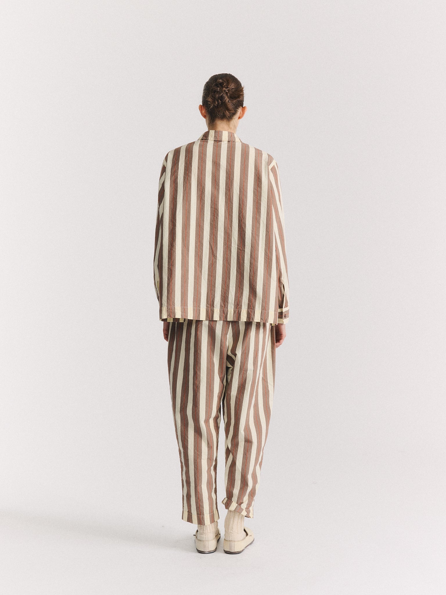 BIGGY SHIRT - PAPER COT STRIPE - BEIGE STRIPE