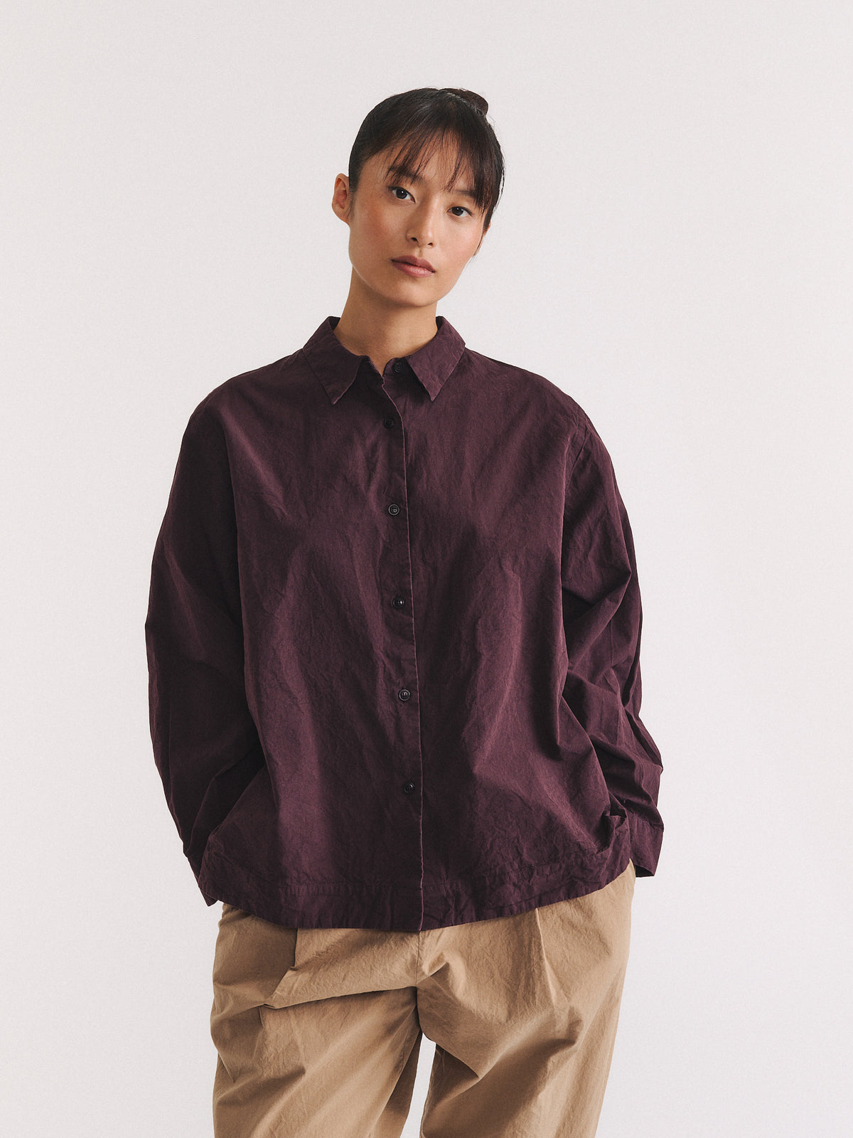 BIGGY SHIRT - PAPER COT - EBONY
