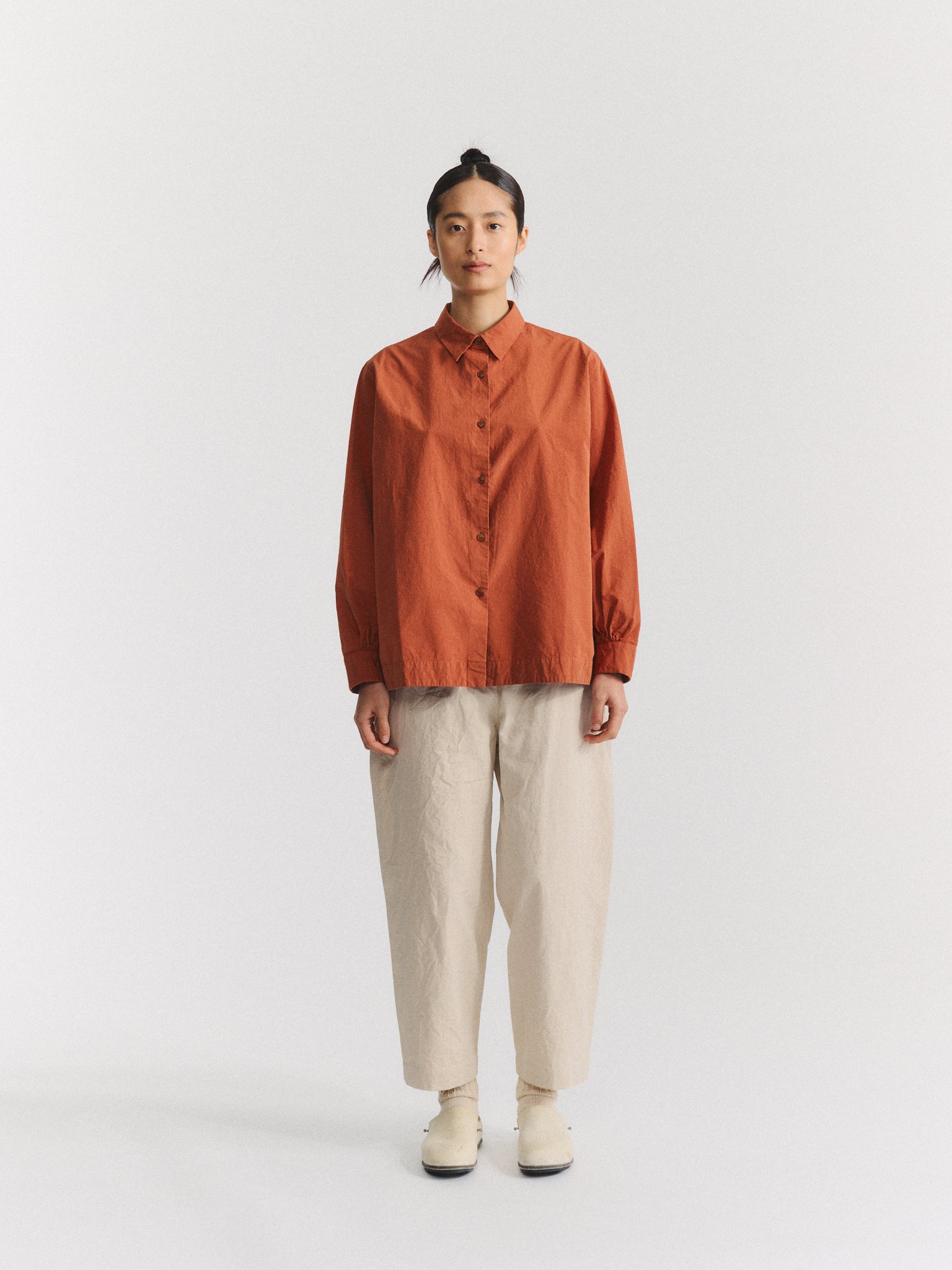 BIGGY SHIRT - PAPER COT - BRICK