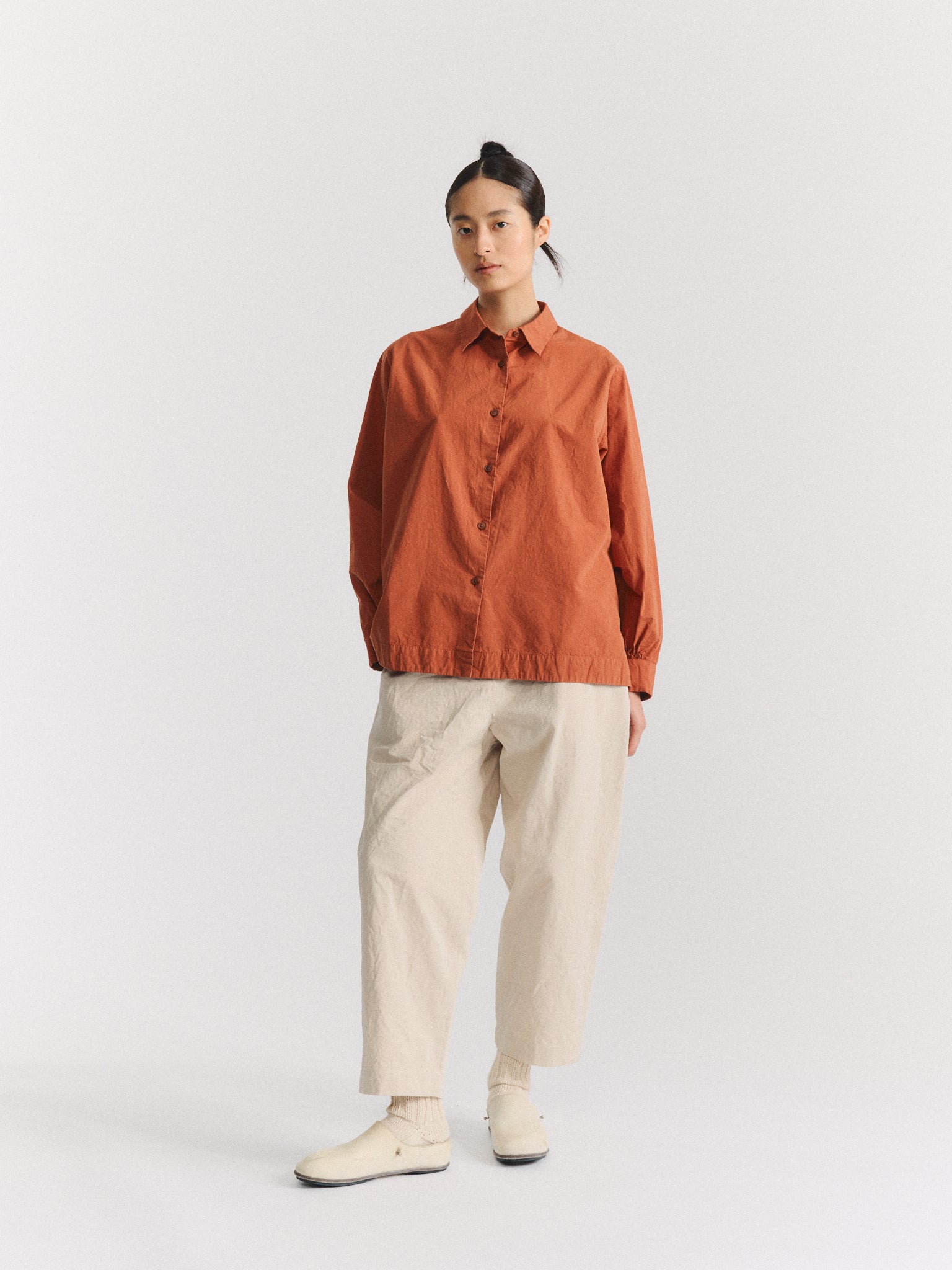 BIGGY SHIRT - PAPER COT - BRICK