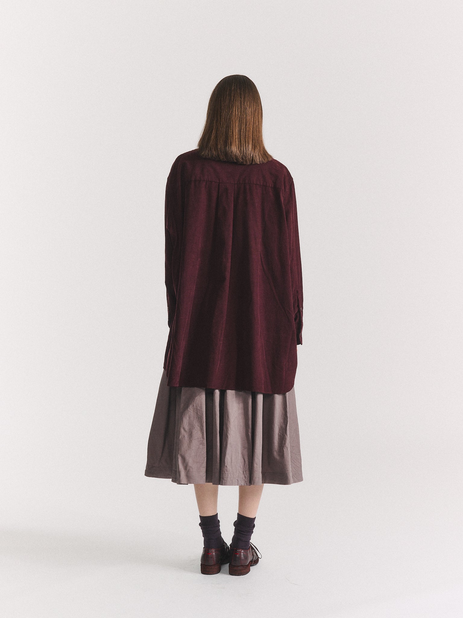 CHEMISE PI - PIN CORD - BORDEAUX