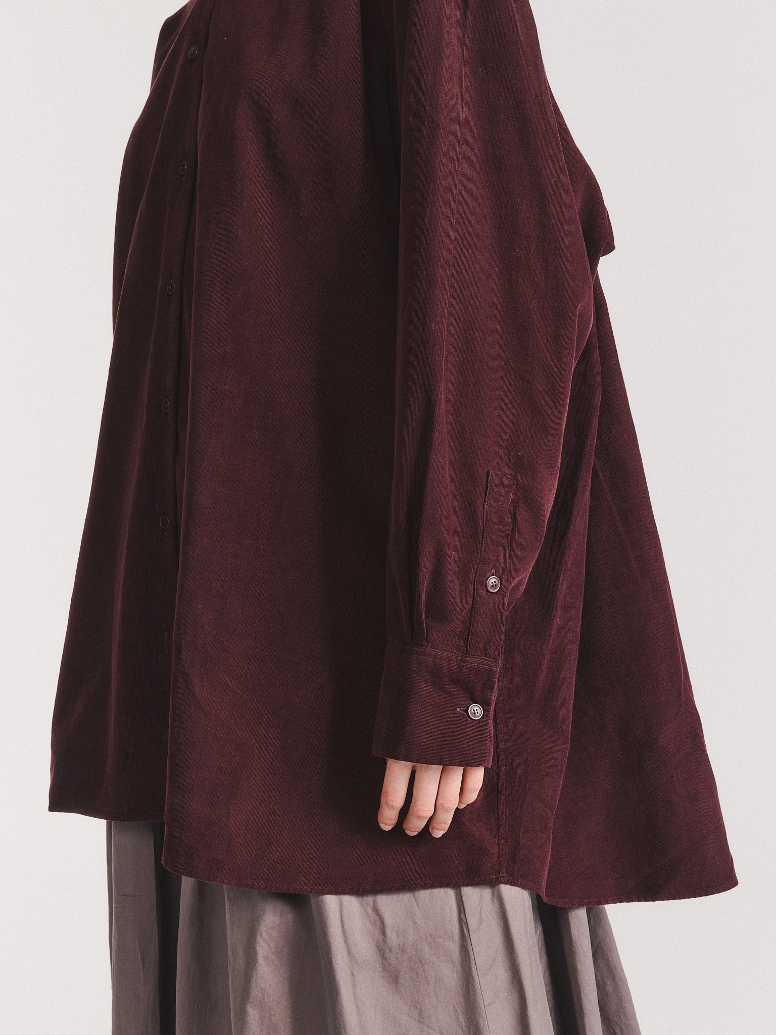 CHEMISE PI - PIN CORD - BORDEAUX