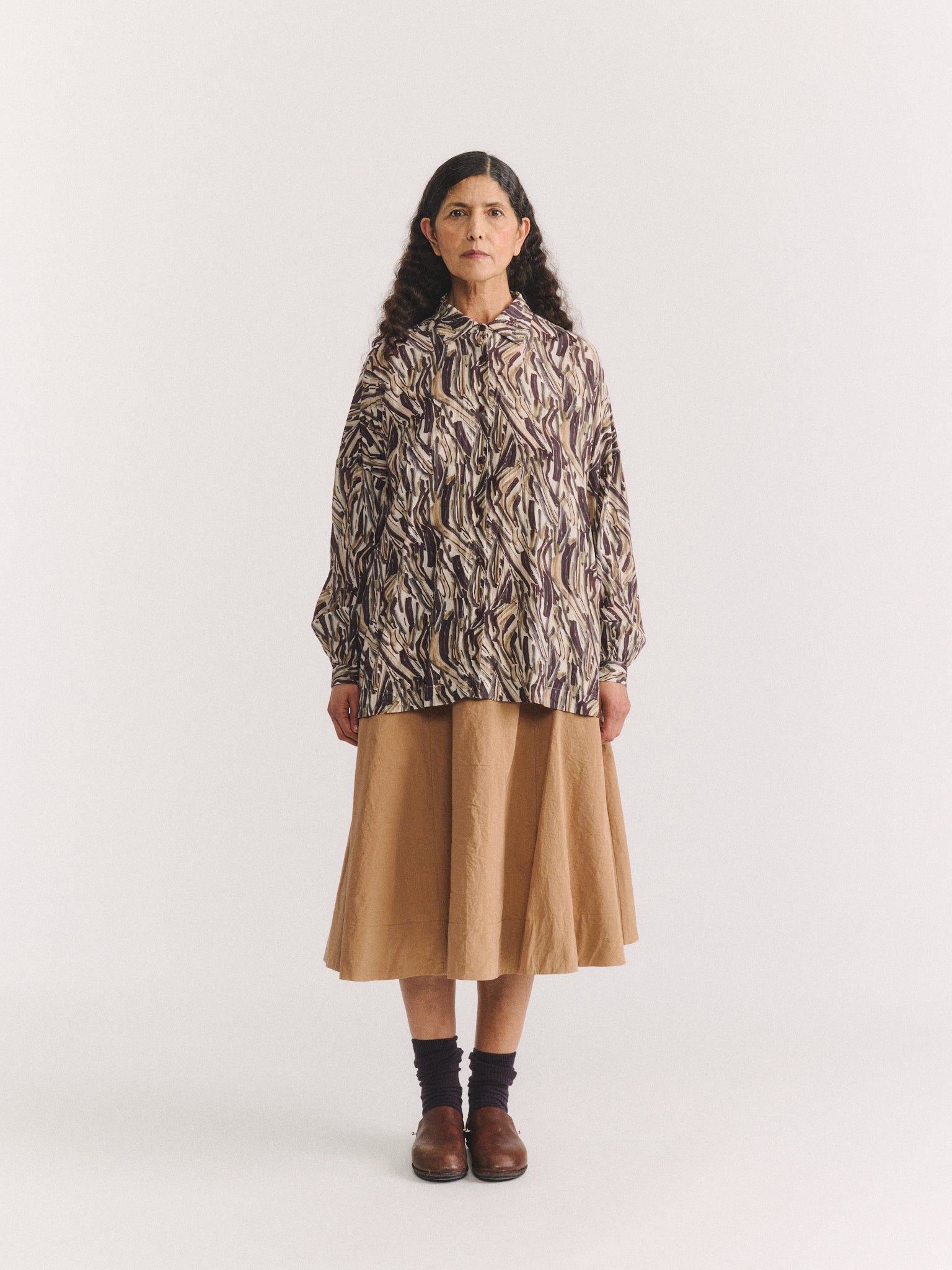 SQUARBI SHIRT - COSIE PRINT - EBONY