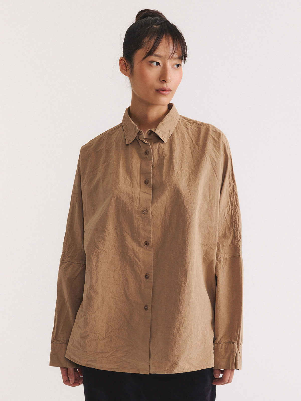 WAGA LS SHIRT - PAPER COT - BEIGE