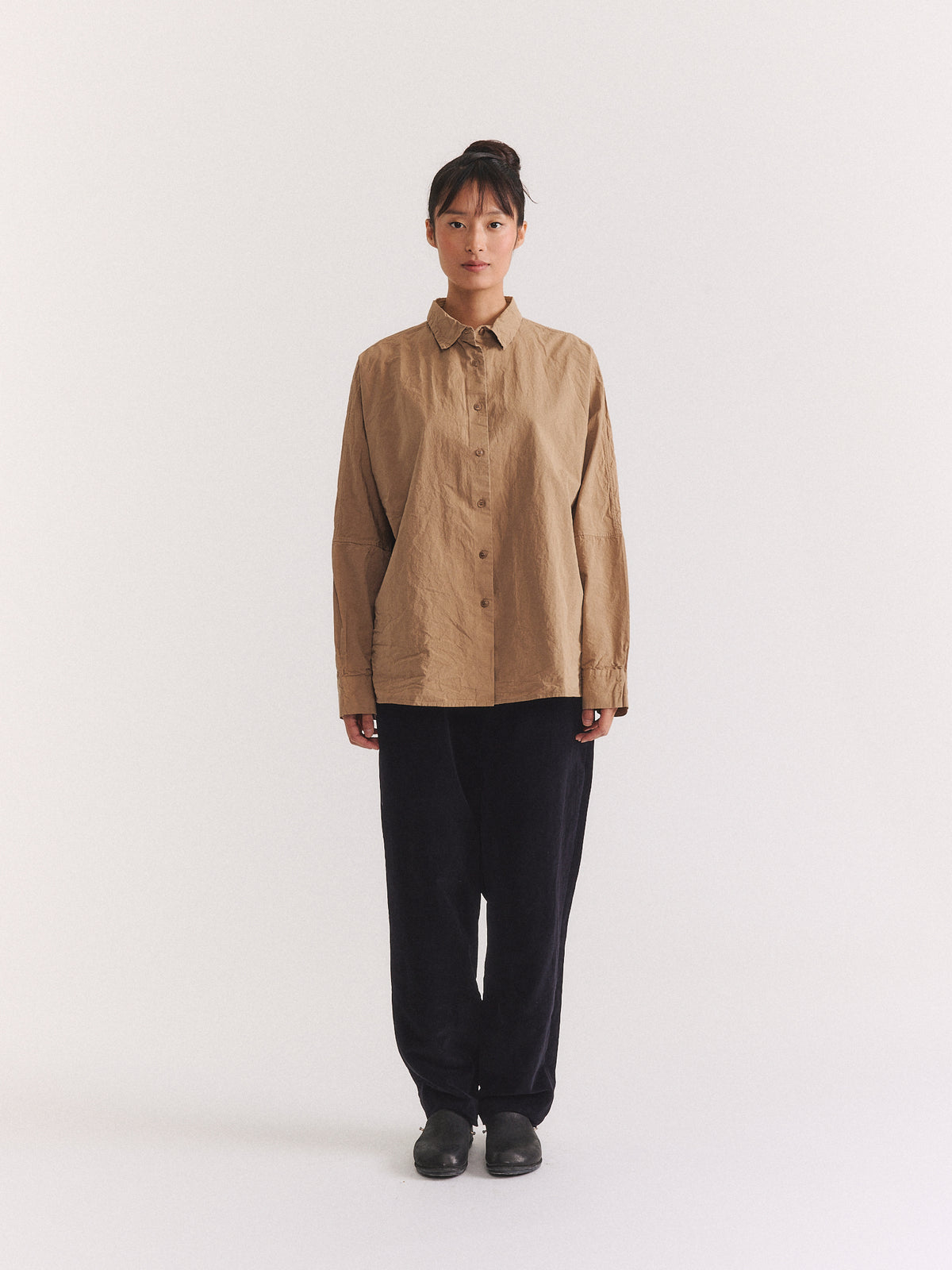 WAGA LS SHIRT - PAPER COT - BEIGE