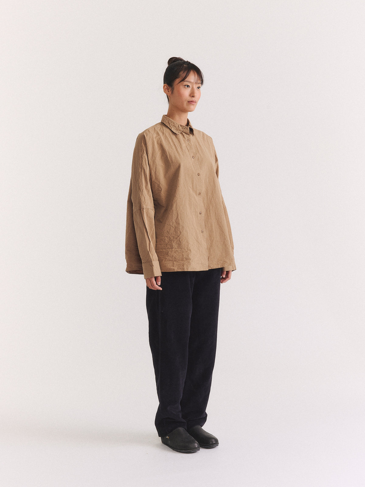 WAGA LS SHIRT - PAPER COT - BEIGE