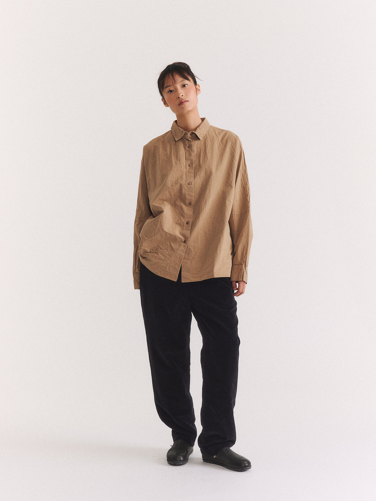 CHEMISE WAGA LS - PAPER COT - BEIGE