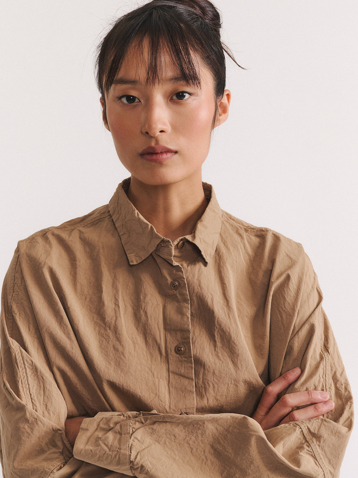 WAGA LS SHIRT - PAPER COT - BEIGE