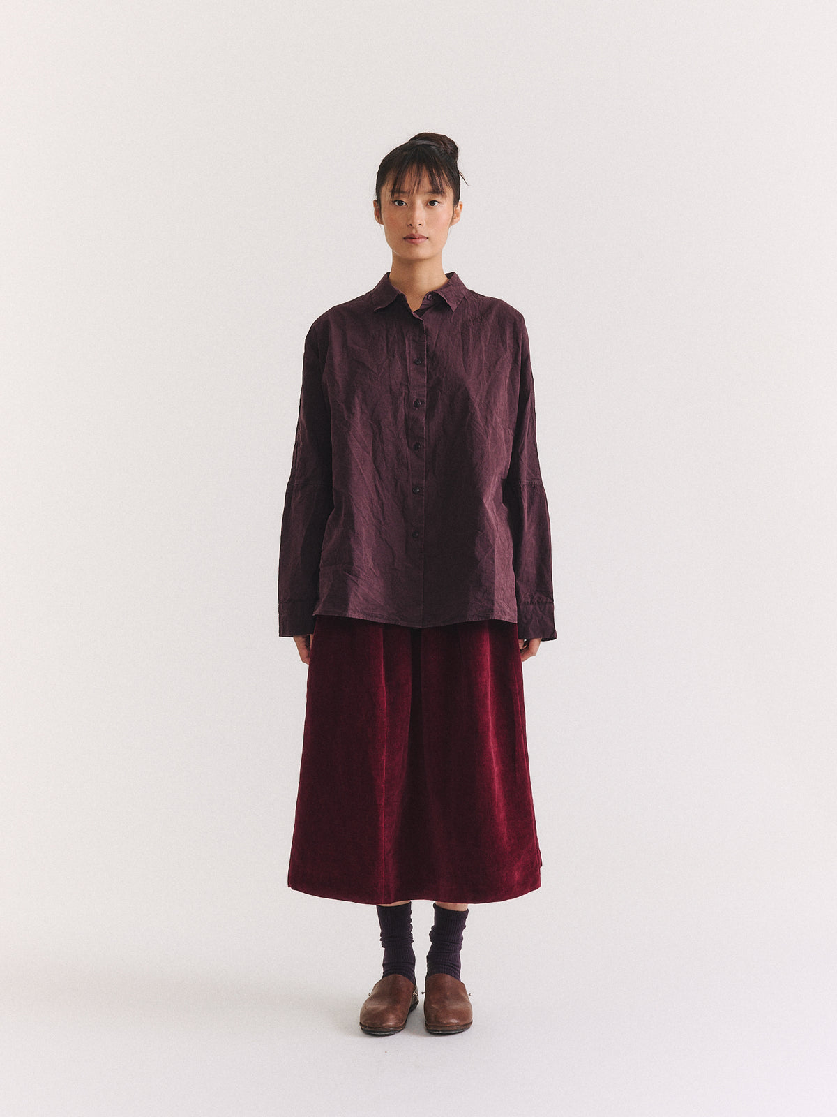 WAGA LS SHIRT - PAPER COT - EBONY