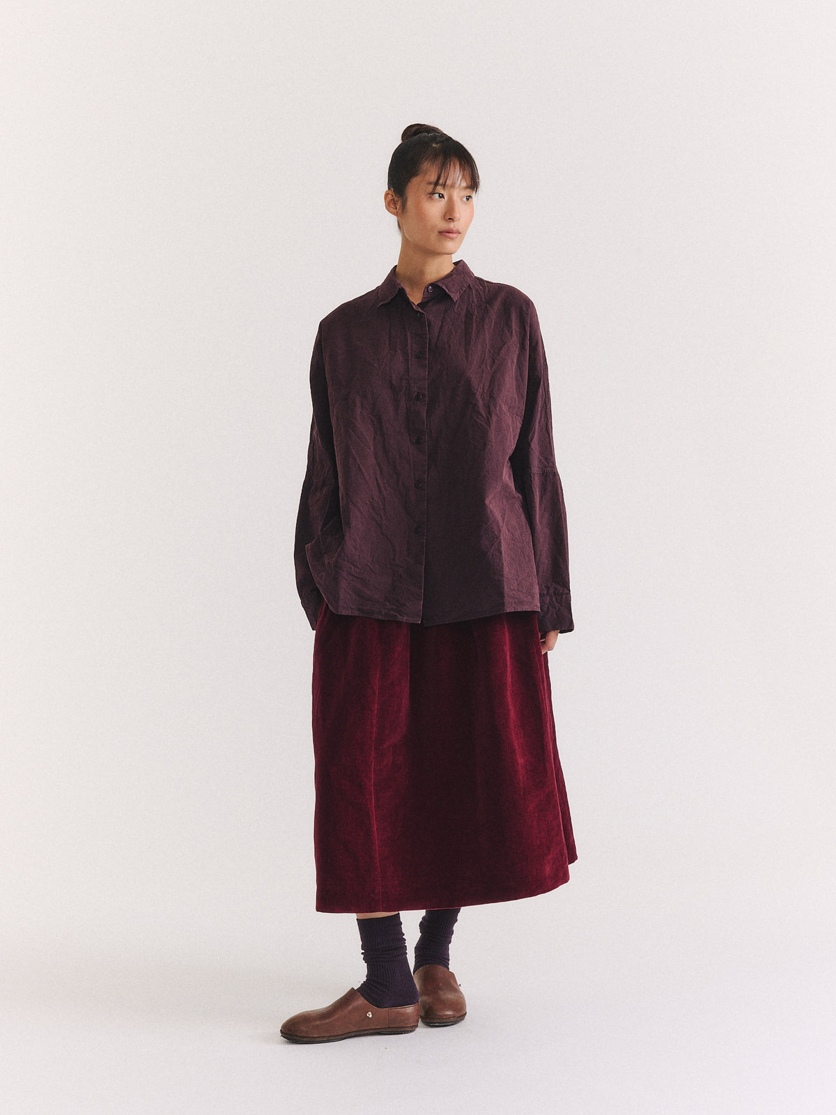 CHEMISE WAGA MANCHES LONGUES - PAPER COT - ÉBÈNE