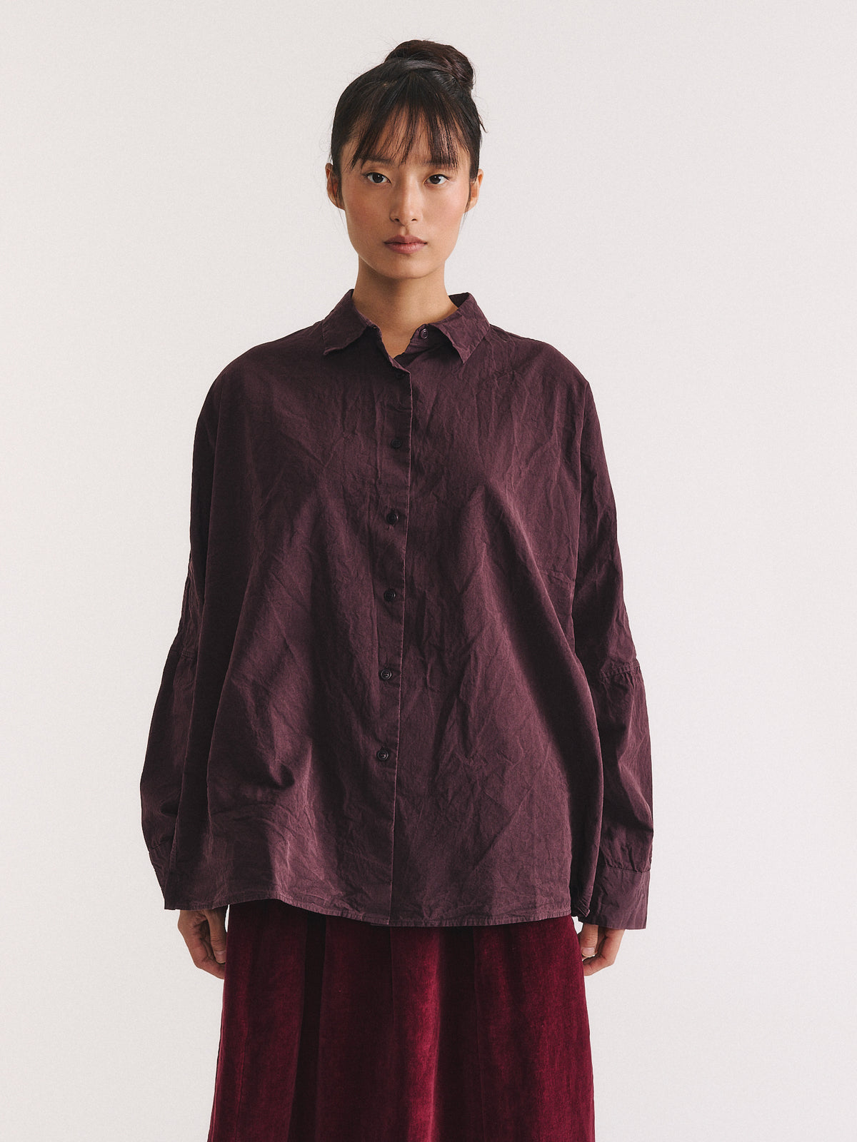 WAGA LS SHIRT - PAPER COT - EBONY