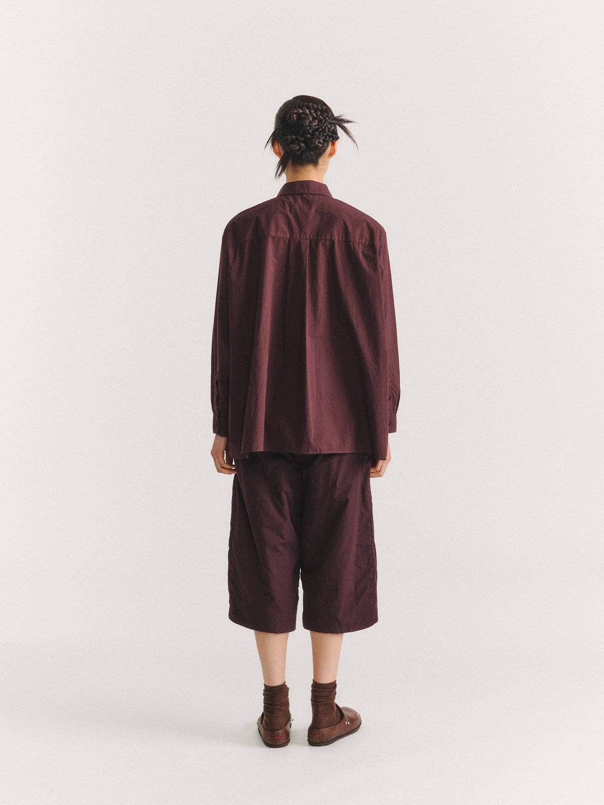 NAOMI SHIRT - L COT - BURGUNDY