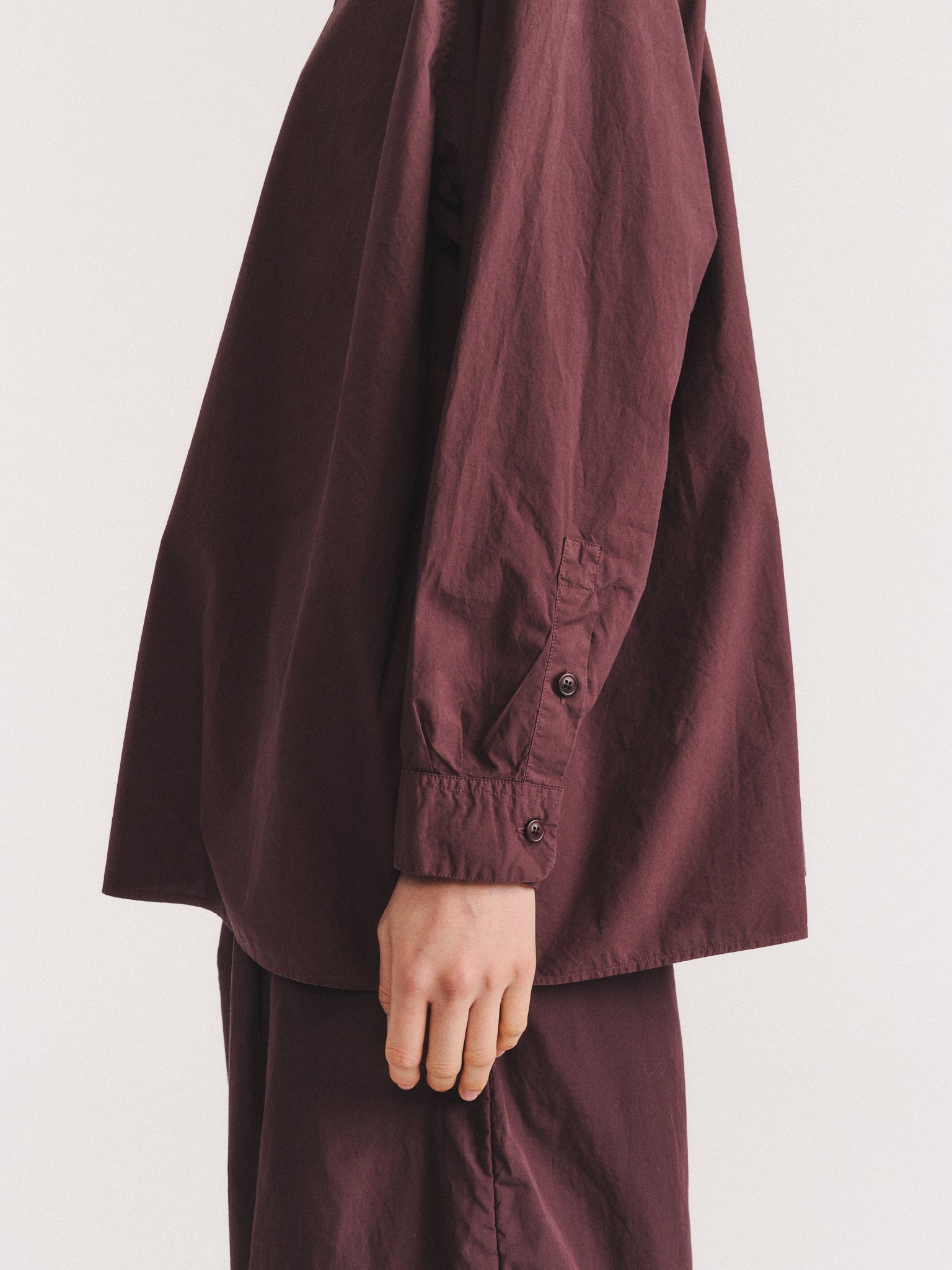 NAOMI SHIRT - L COT - BURGUNDY