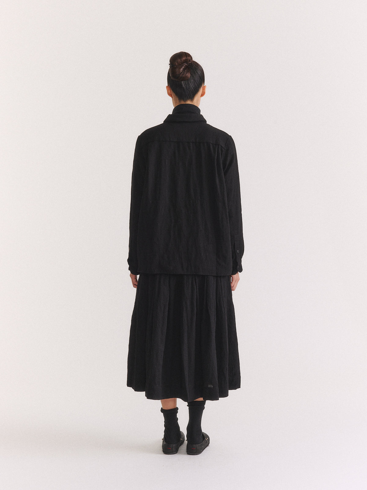 MARIA SHIRT - OPEN WEAVE - BLACK