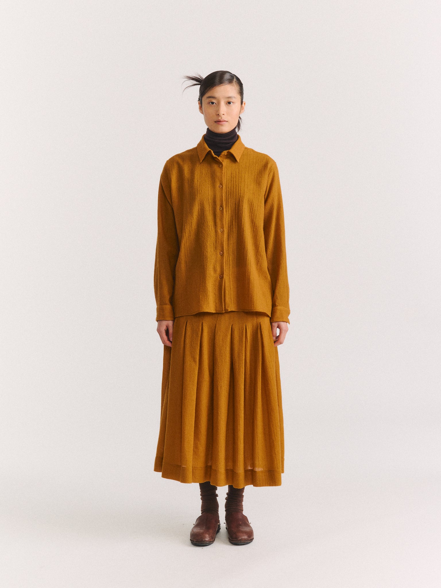 MARIA SHIRT - OPEN WEAVE - GOLD