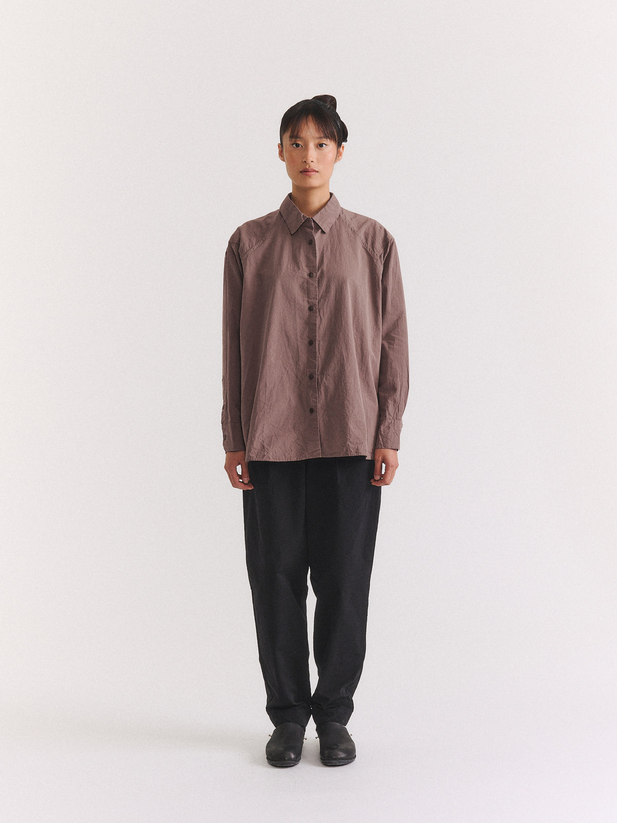 DRAYS TRAVAIL SHIRT - PAPER COT - CLAY