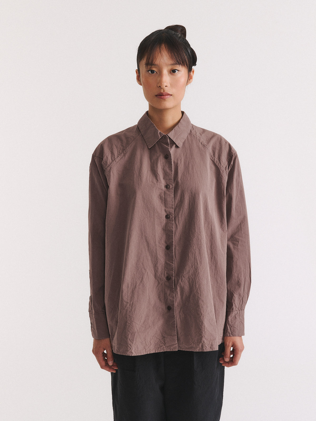 DRAYS TRAVAIL SHIRT - PAPER COT - CLAY