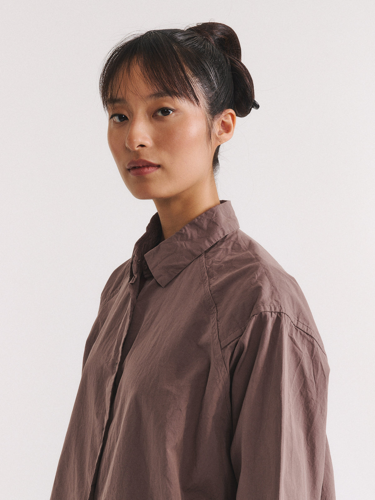 DRAYS TRAVAIL SHIRT - PAPER COT - CLAY