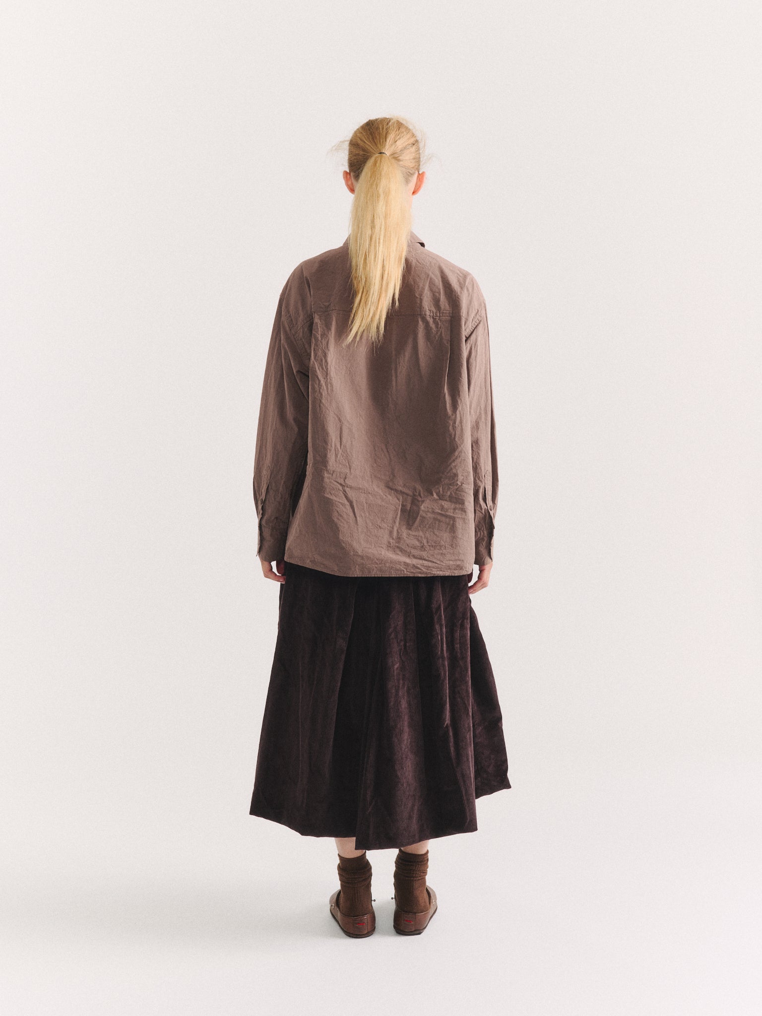 DRAYS TRAVAIL SHIRT - PAPER COT - CLAY