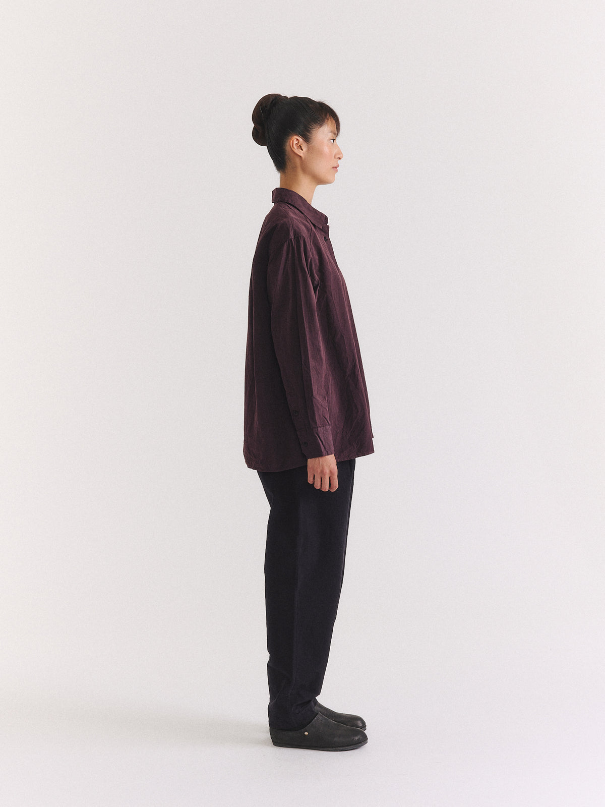 DRAYS TRAVAIL SHIRT - PAPER COT - EBONY