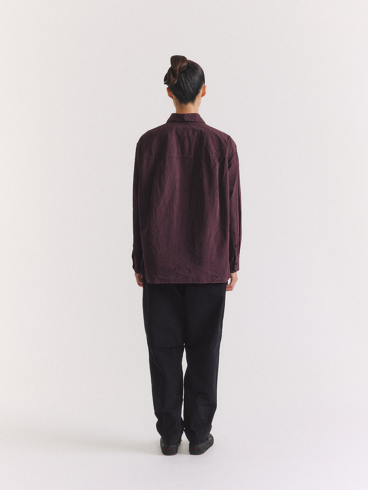 DRAYS TRAVAIL SHIRT - PAPER COT - EBONY