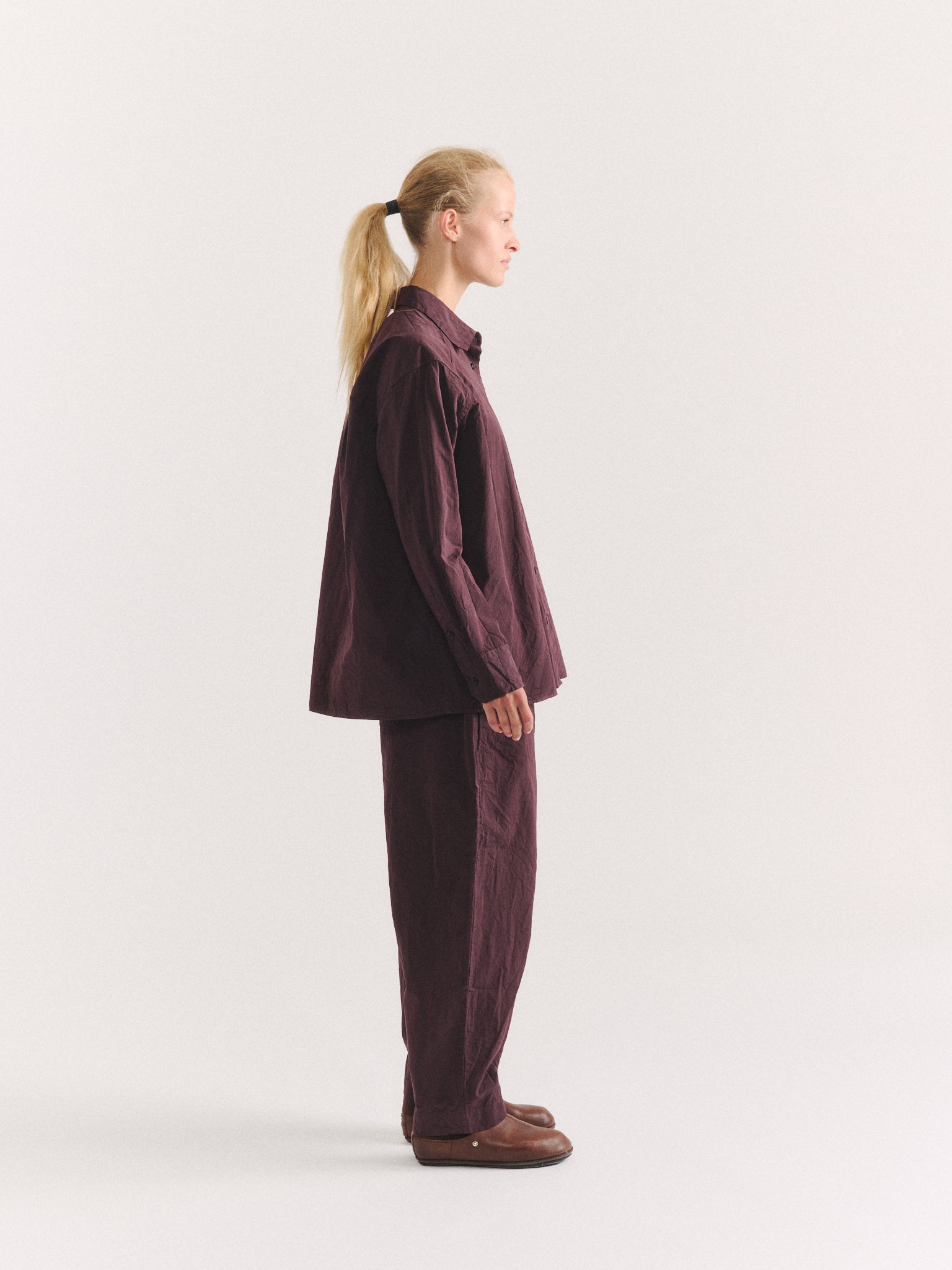 DRAYS TRAVAIL SHIRT - PAPER COT - EBONY