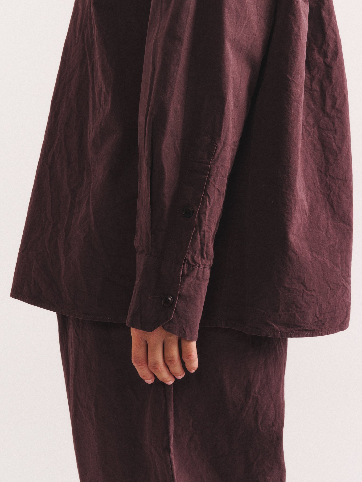 DRAYS TRAVAIL SHIRT - PAPER COT - EBONY