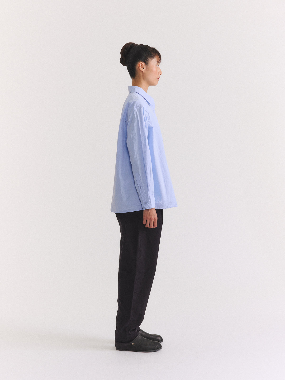 DRAYS TRAVAIL SHIRT - PAPER COT - GLACIER