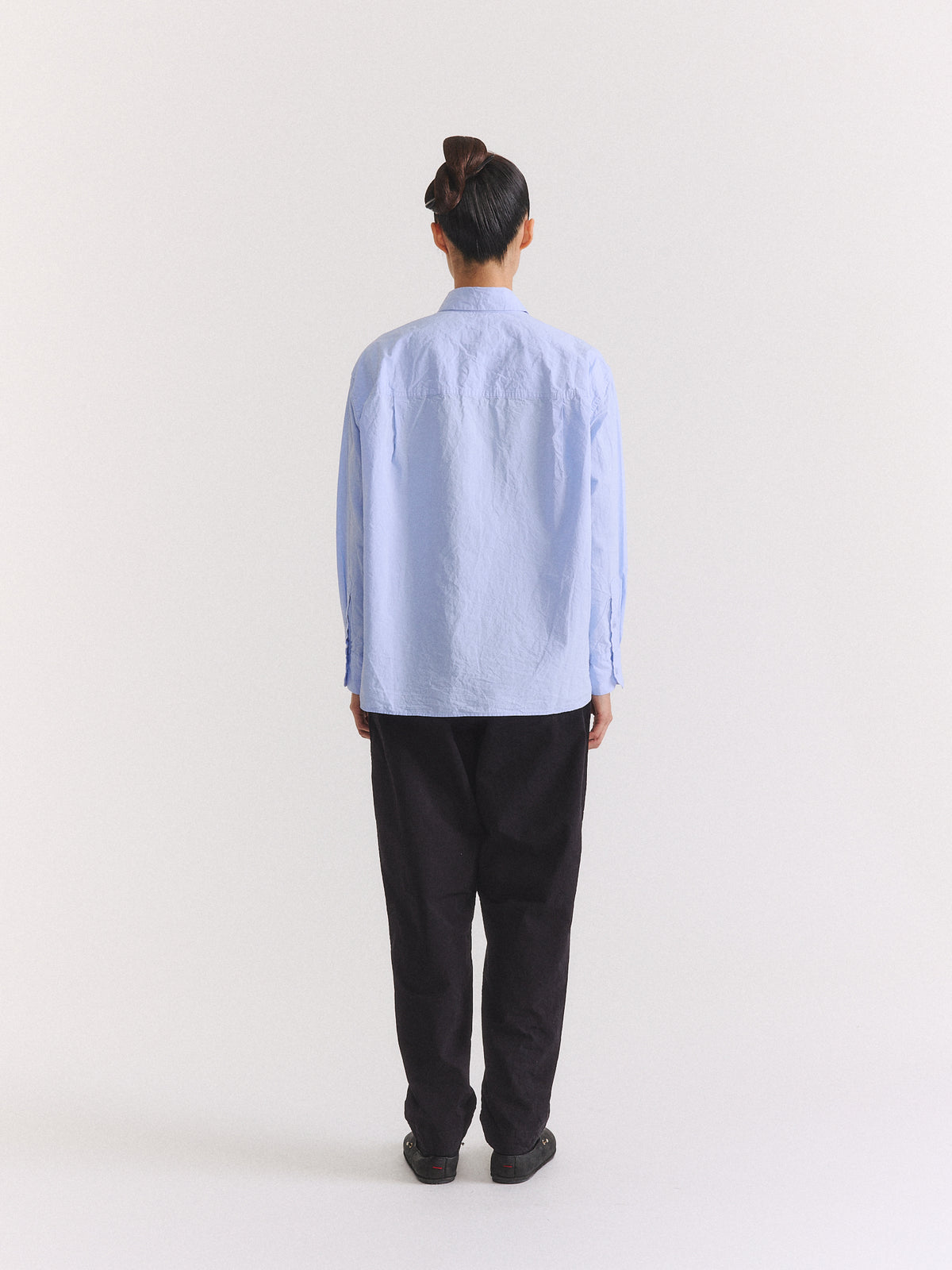 DRAYS TRAVAIL SHIRT - PAPER COT - GLACIER