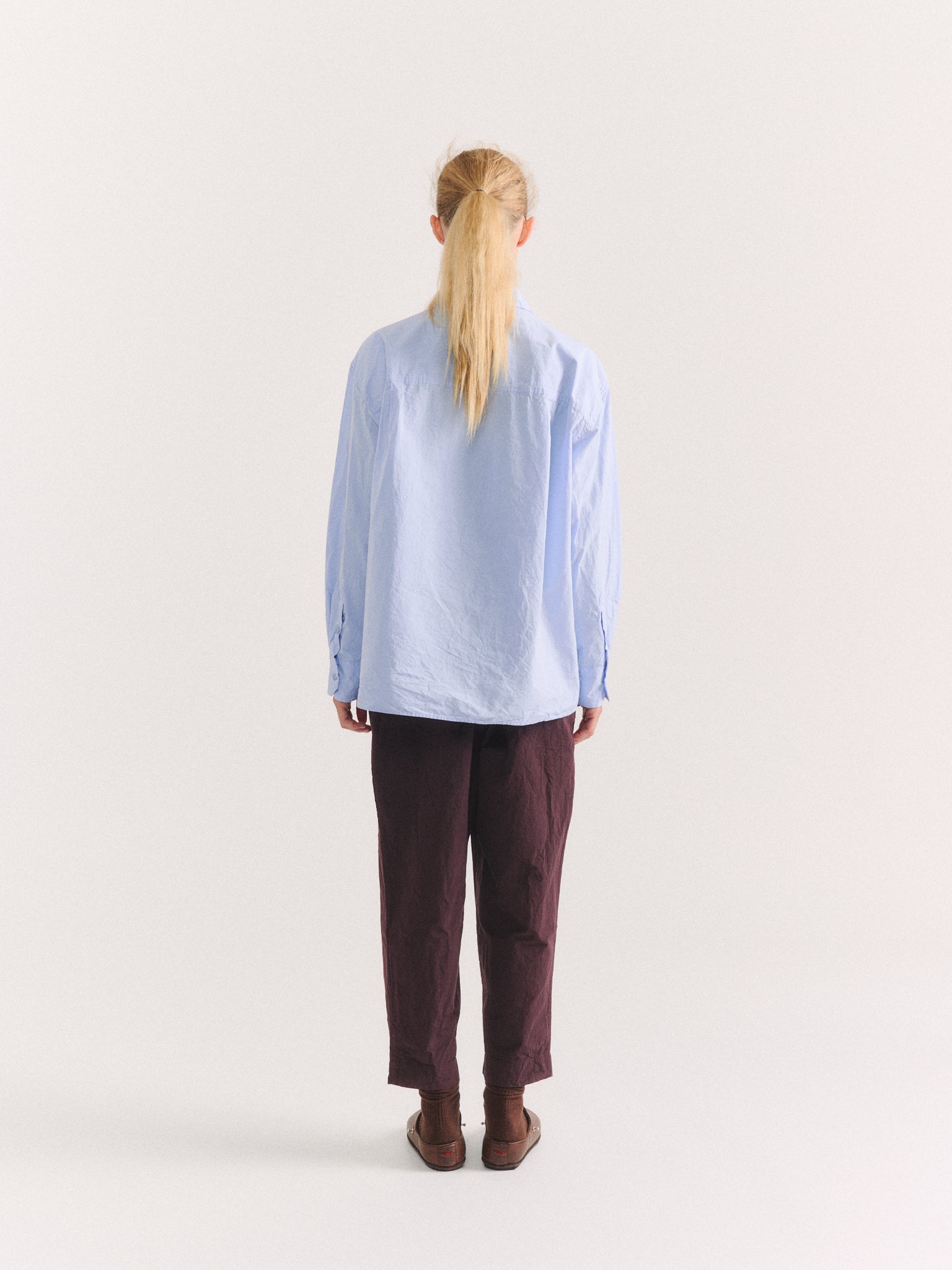 DRAYS TRAVAIL SHIRT - PAPER COT - GLACIER