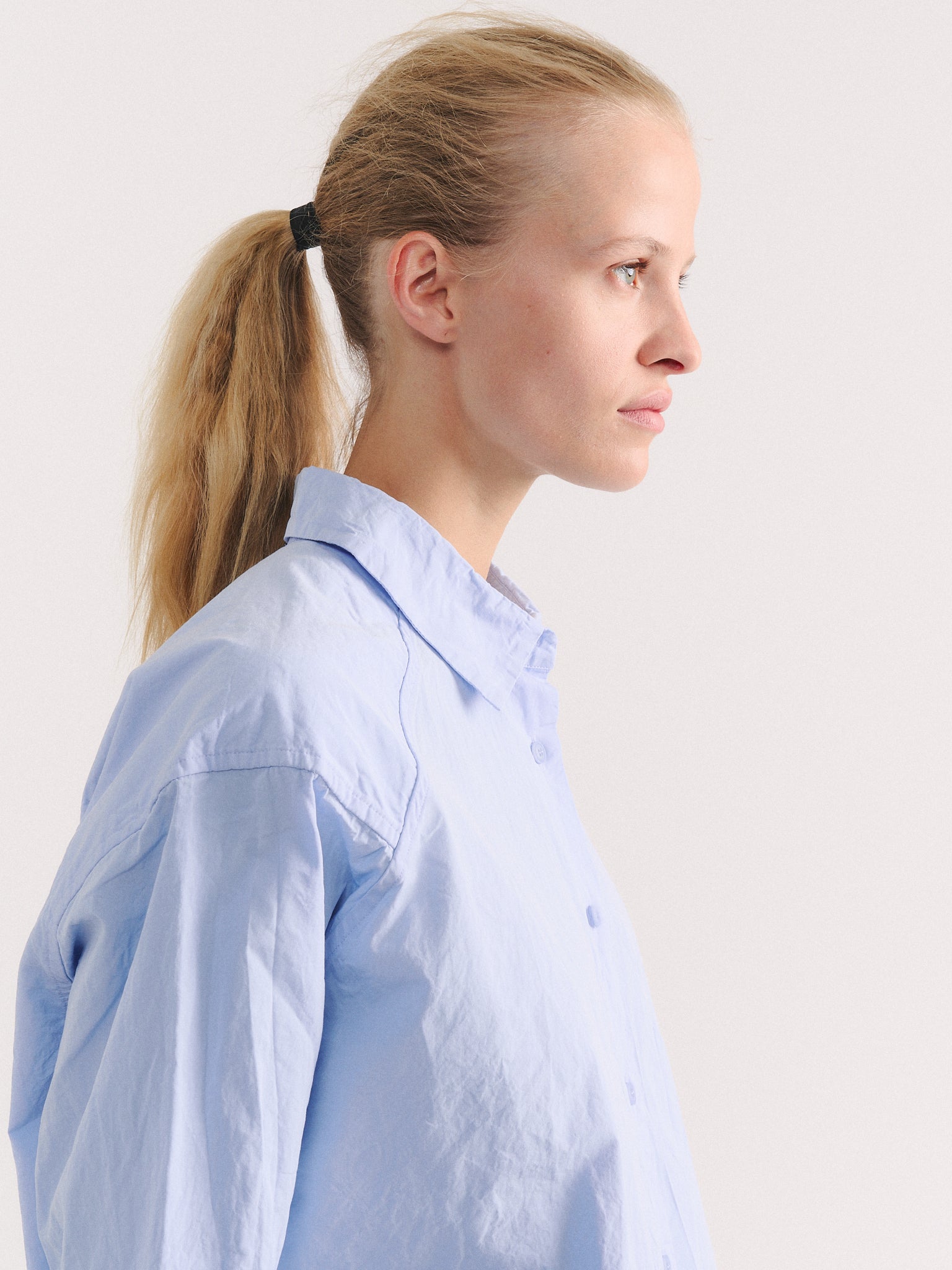 DRAYS TRAVAIL SHIRT - PAPER COT - GLACIER