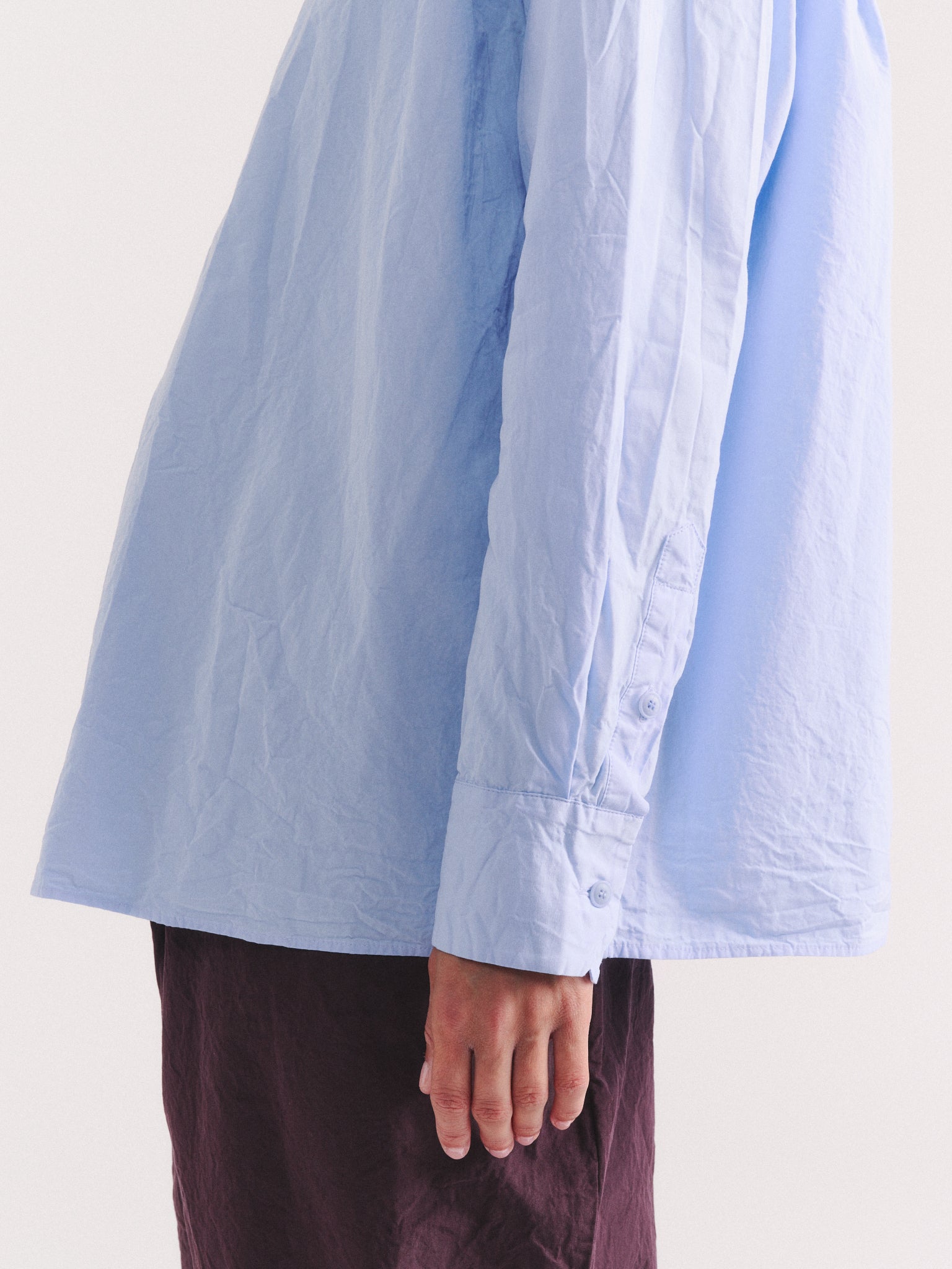 DRAYS TRAVAIL SHIRT - PAPER COT - GLACIER