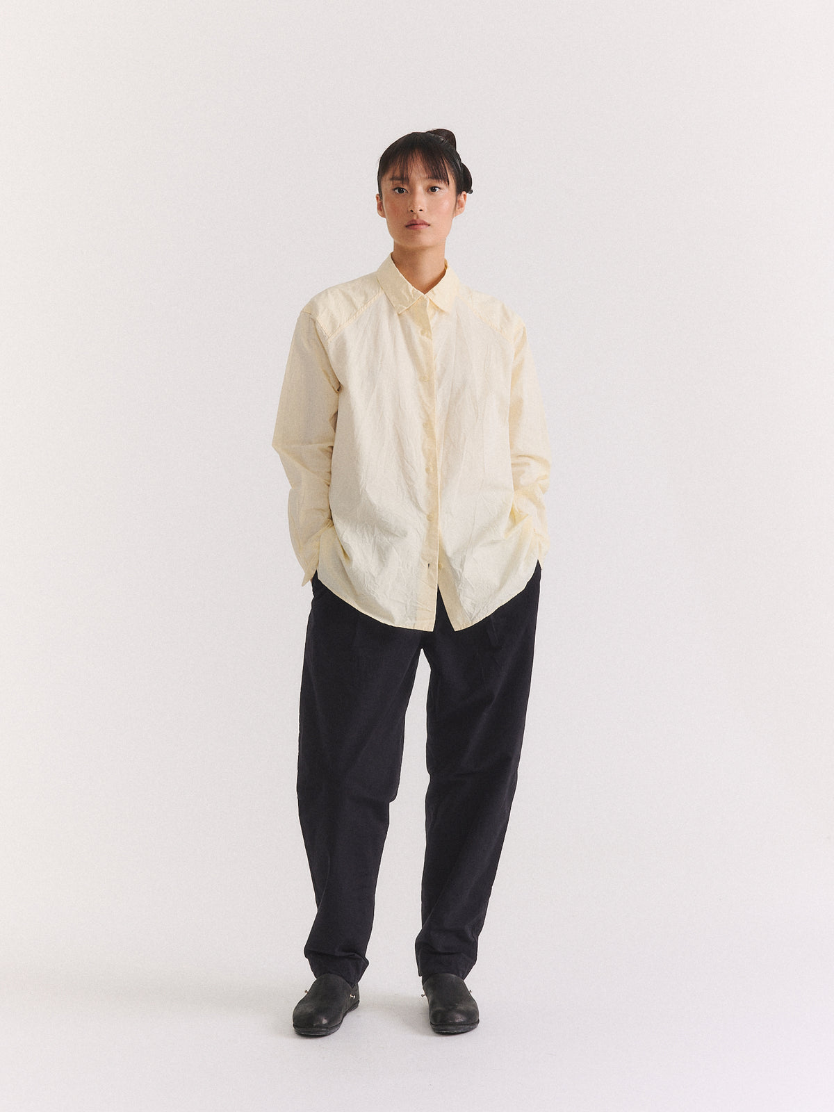 DRAYS TRAVAIL SHIRT - PAPER COT - IVORY