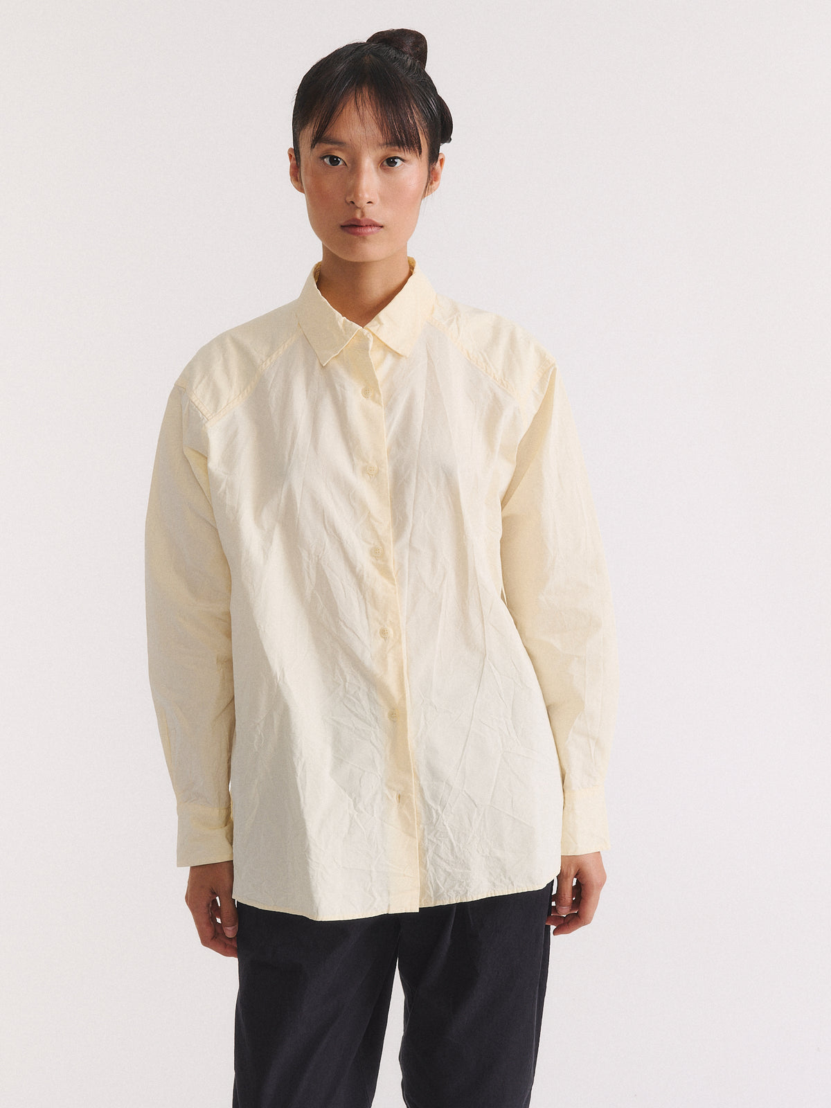 DRAYS TRAVAIL SHIRT - PAPER COT - IVORY